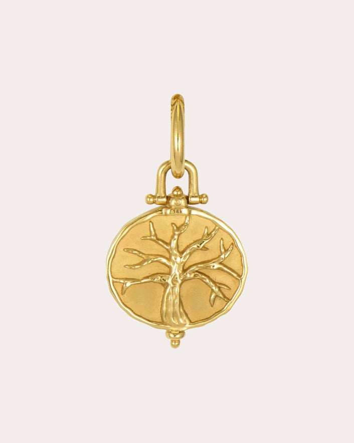 Diamond Engraved Tree Of Life Pendant