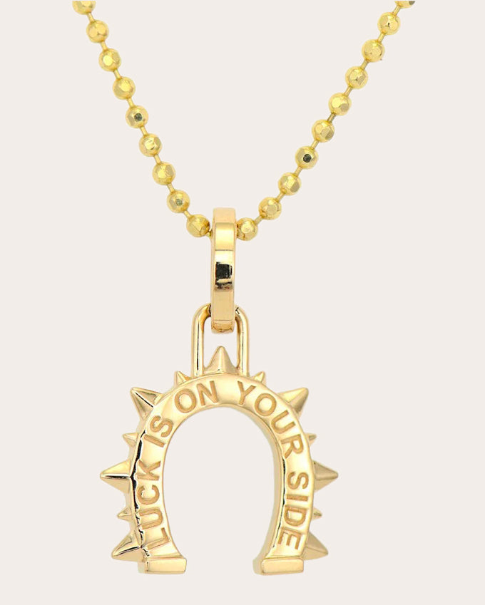 Turquoise Lucky Charm Horseshoe Pendant