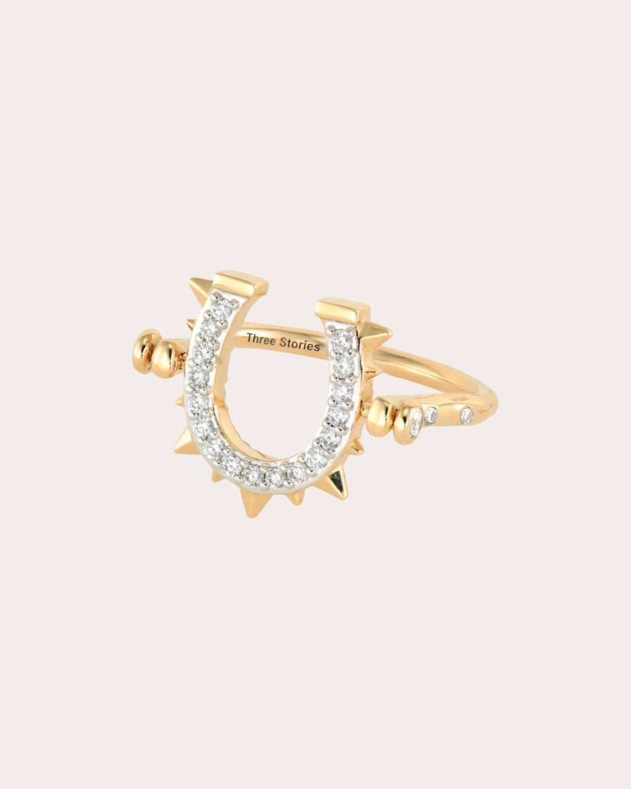 Turquoise Lucky Horseshoe Flip Ring