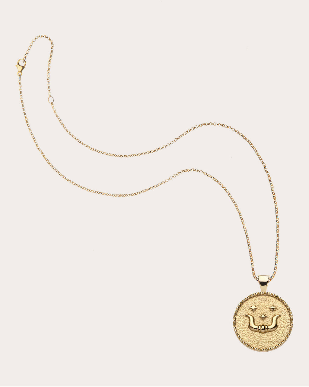 TAURUS Small Zodiac Coin Pendant Necklace