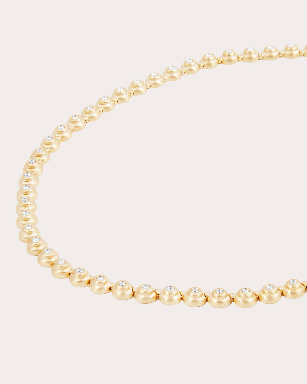 Diamond & 14k Gold Evolve Riviere Link Necklace
