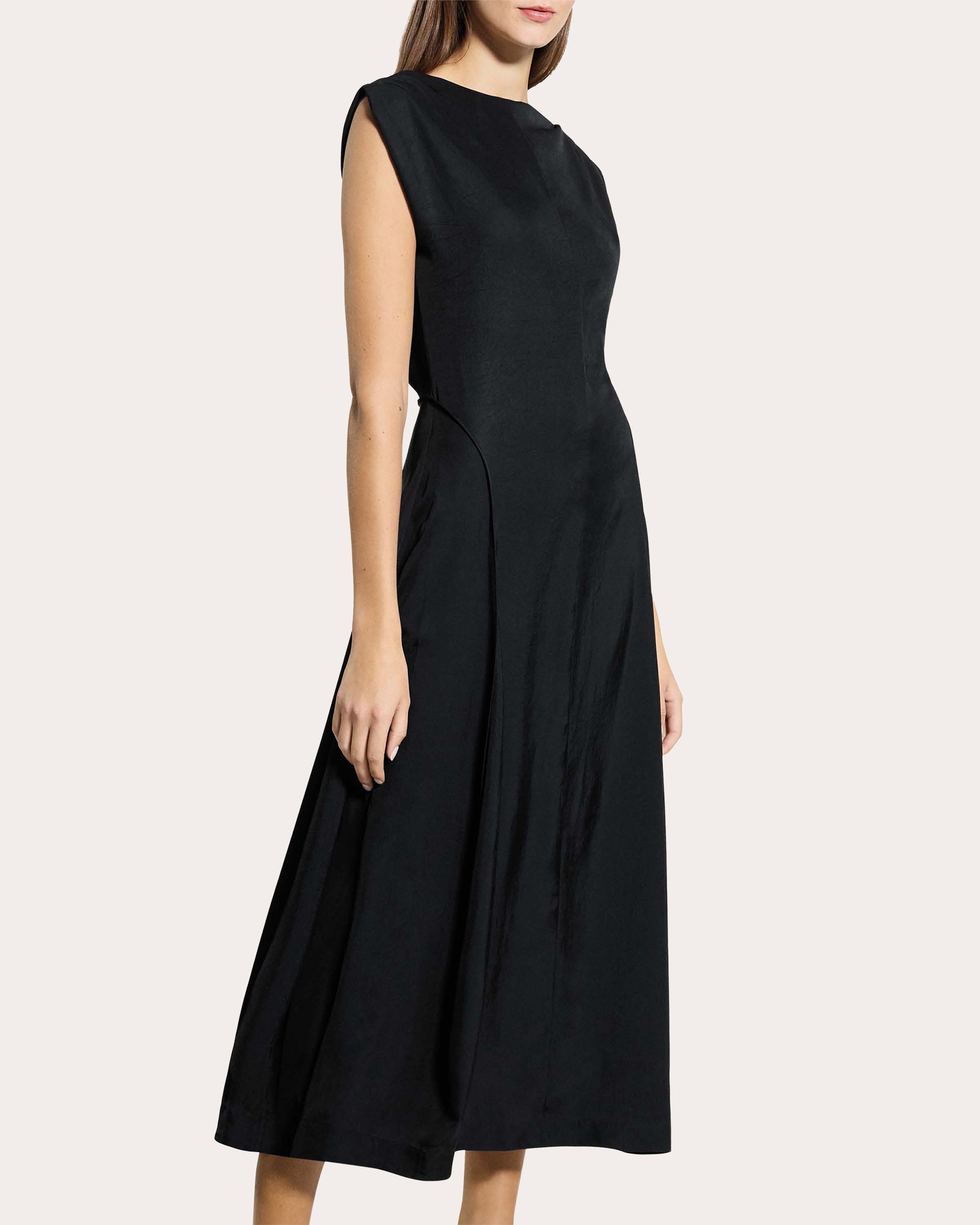 parachute midi dress Theory Women's Draped Dress - Black