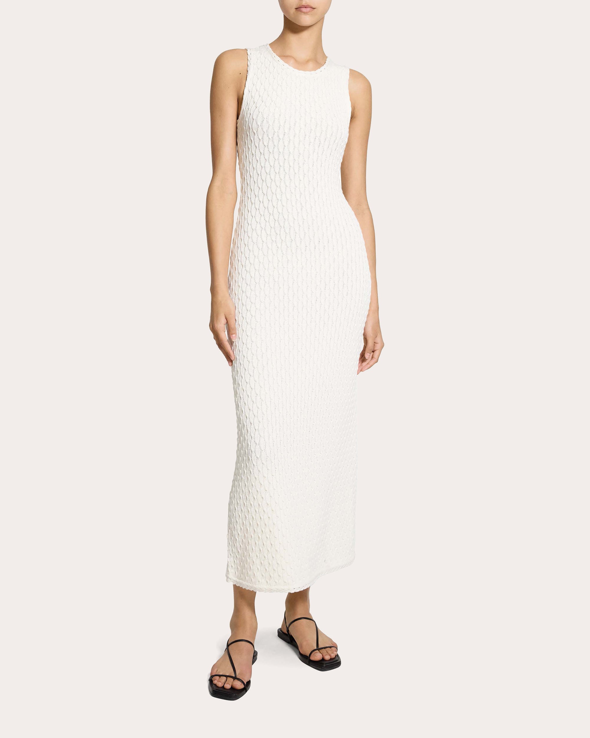 cotton knit tank dress Organic Cotton Cable Knit Tank Dress