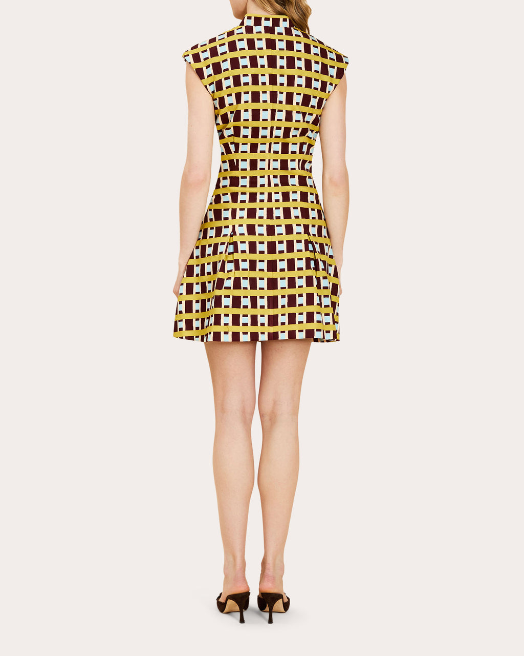 Tianna Gingham Pleated Mini Dress