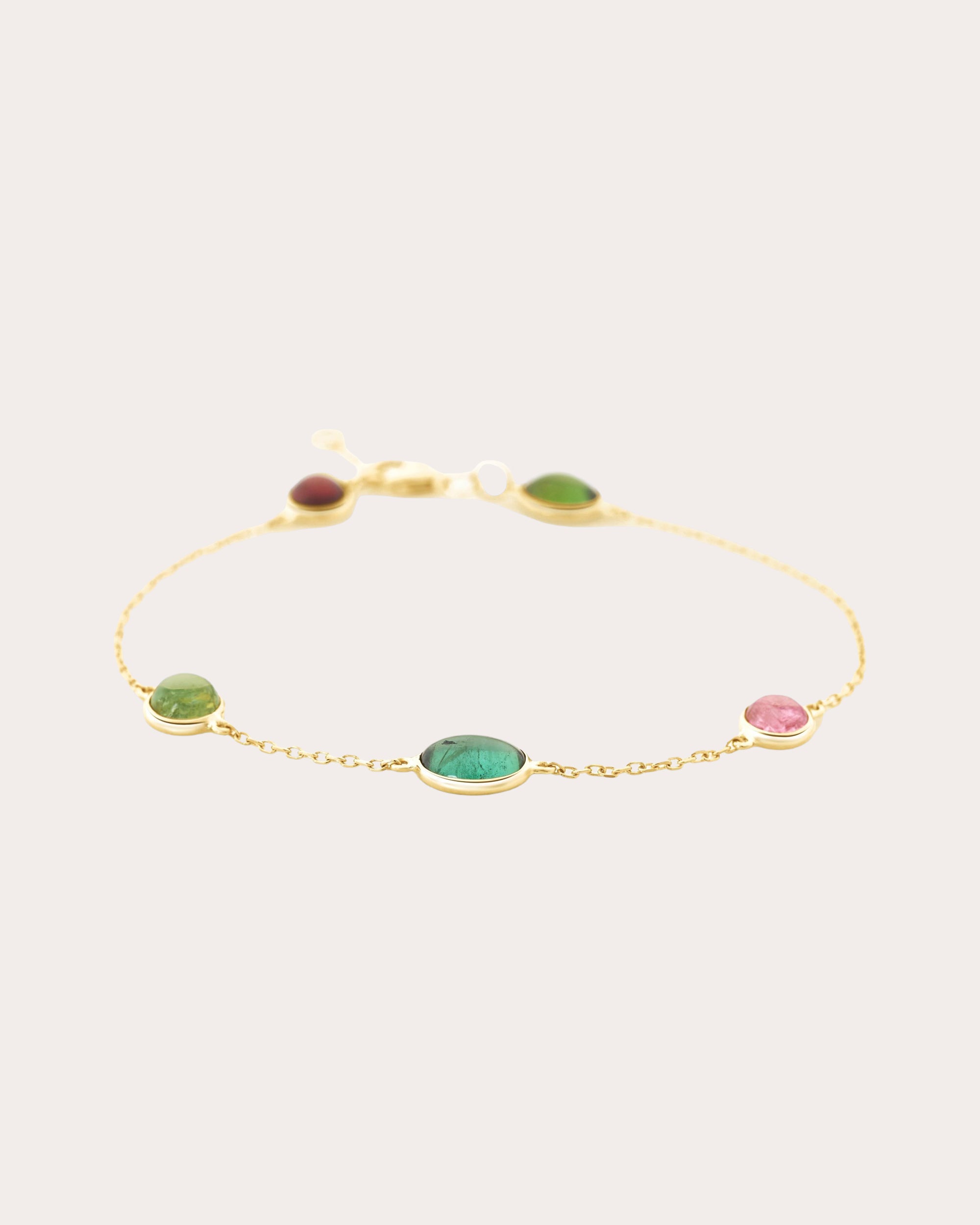 Tourmaline Cabochon Candy Bracelet
