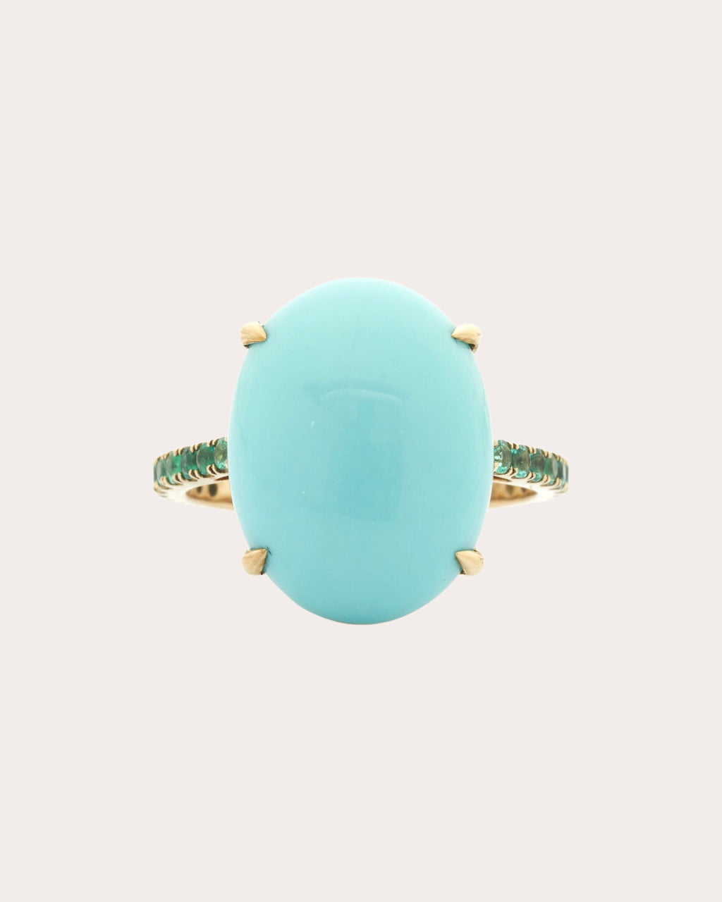 Turquoise & Emerald Globe Ring