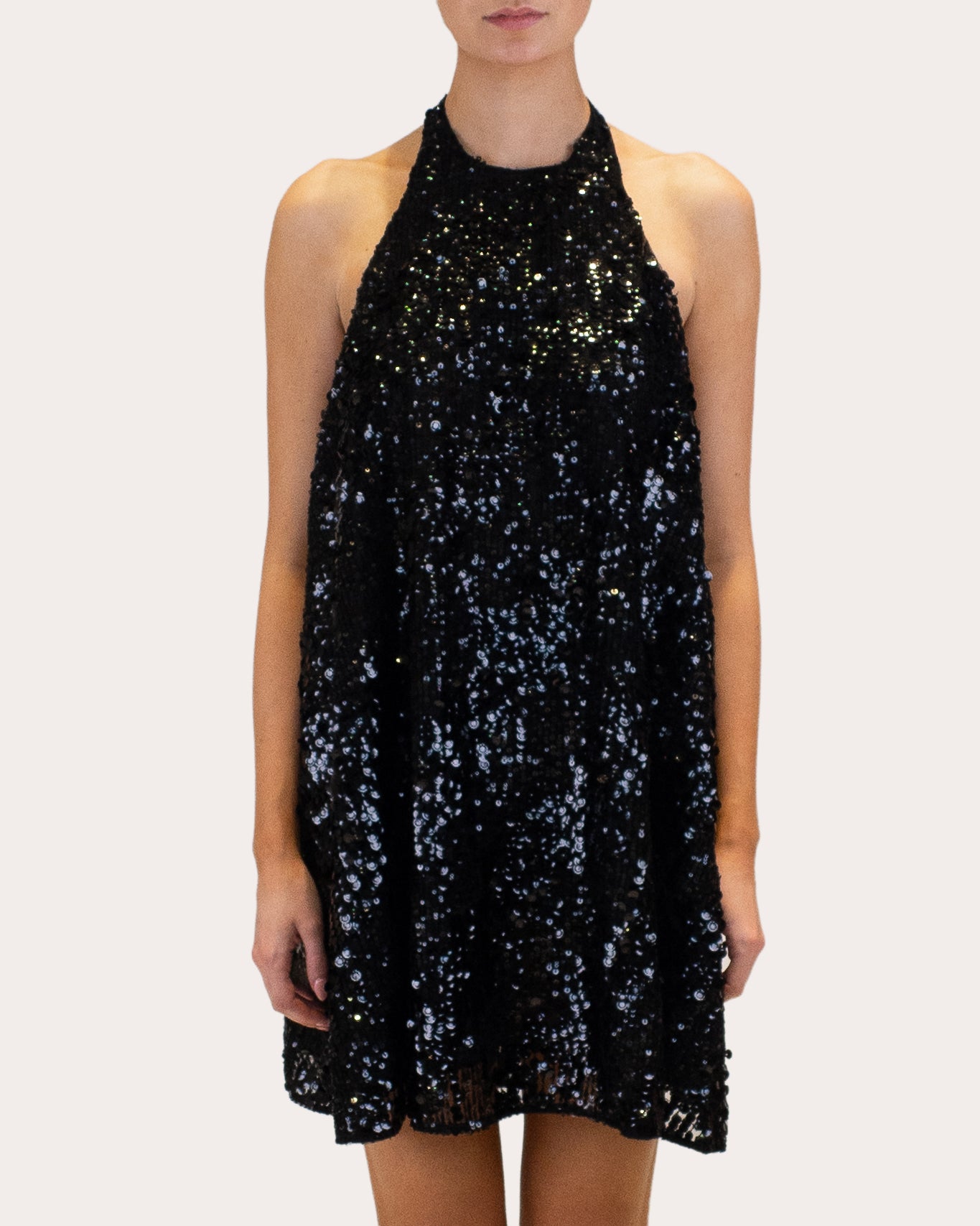 Winston Sequin Halter Mini Dress | Olivela Winston Sequin Halter Mini Dress | Olivela