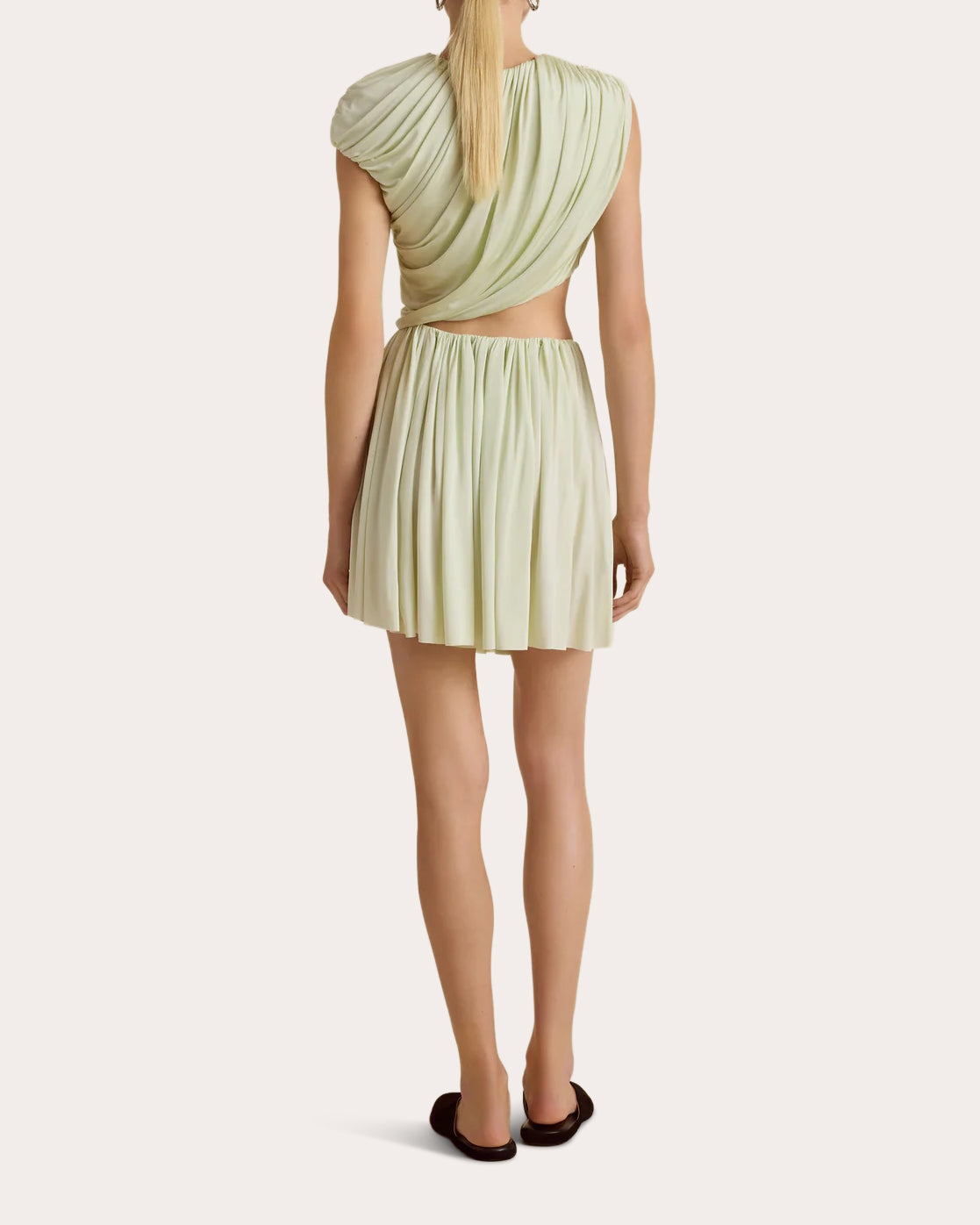 drape jersey dress Agnes Twist-Drape Jersey Dress Black / M