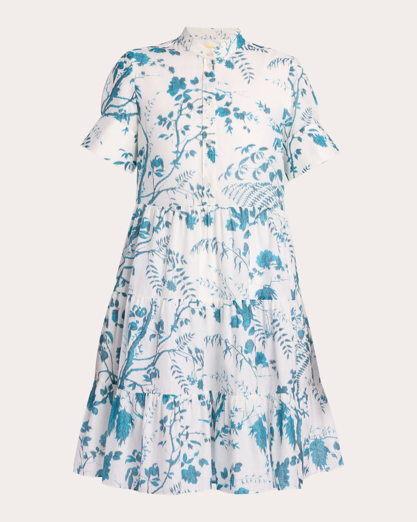 Floral Tiered Shirt Dress