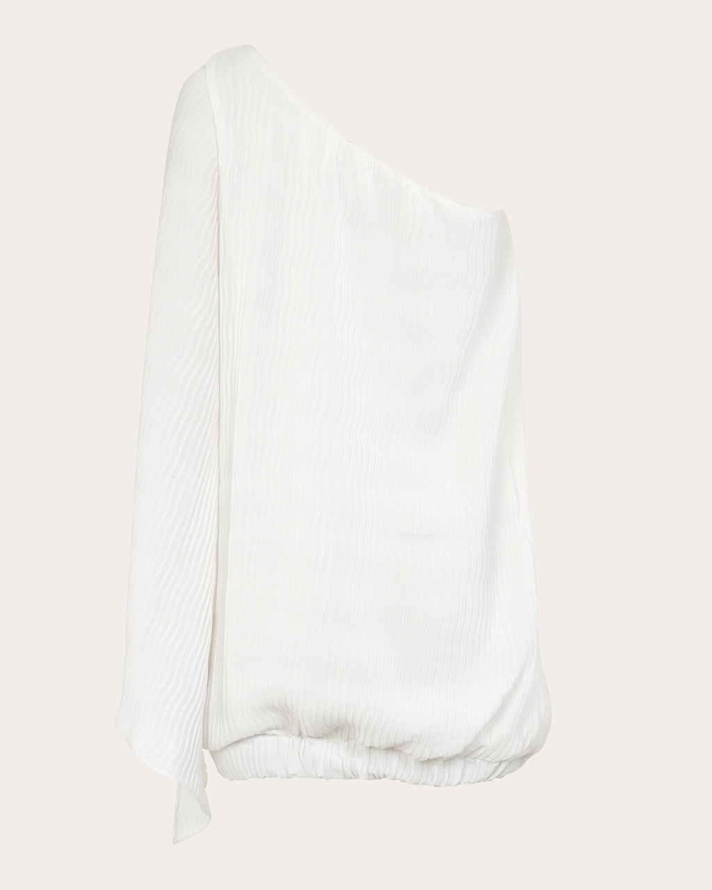 Vera Pleated Blouson Asymmetric Mini Dress