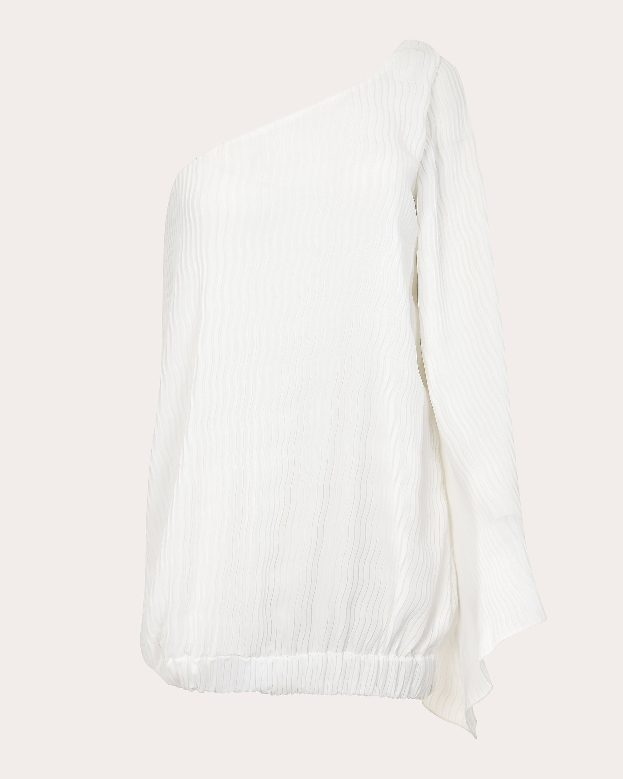 Vera Pleated Blouson Asymmetric Mini Dress