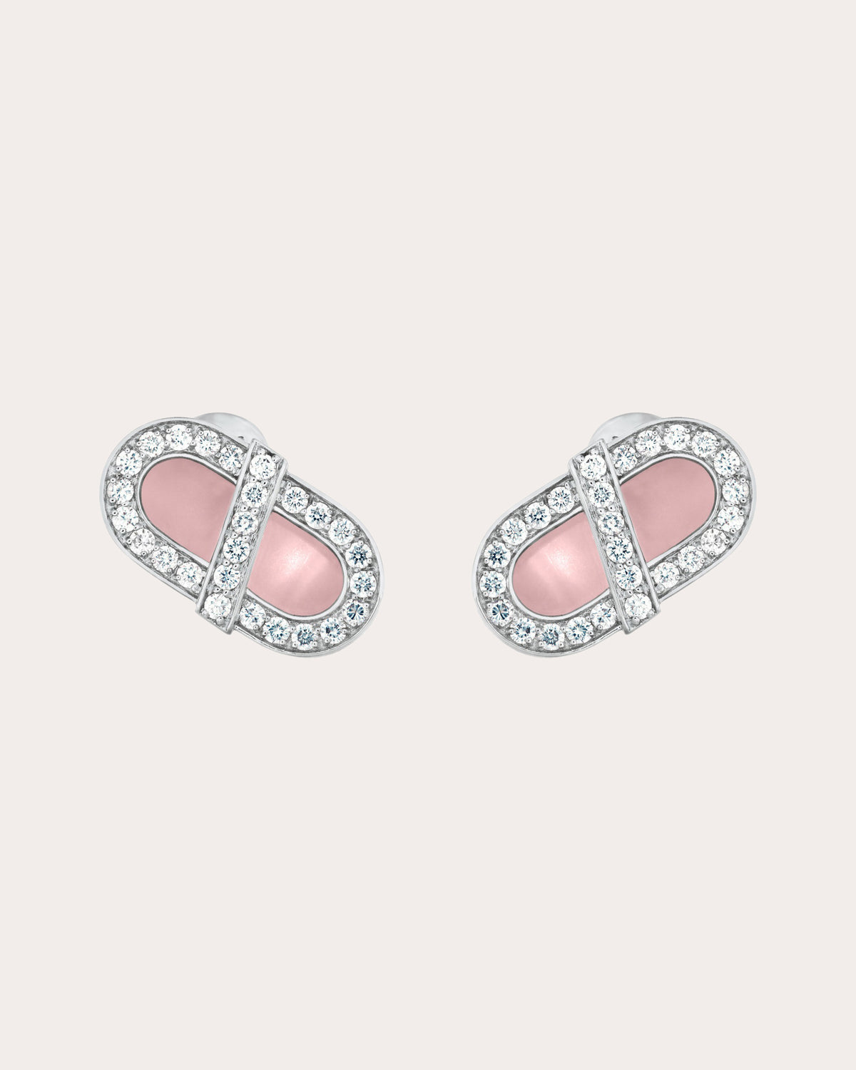 Chalcedony Vitamin Pink Energy Stud Earrings