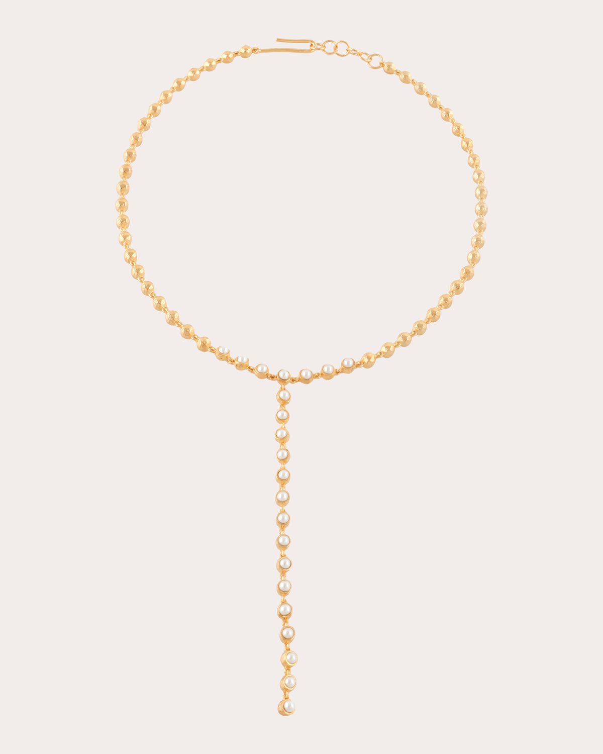 Cultured Pearl Mini Orbs Lariat Necklace