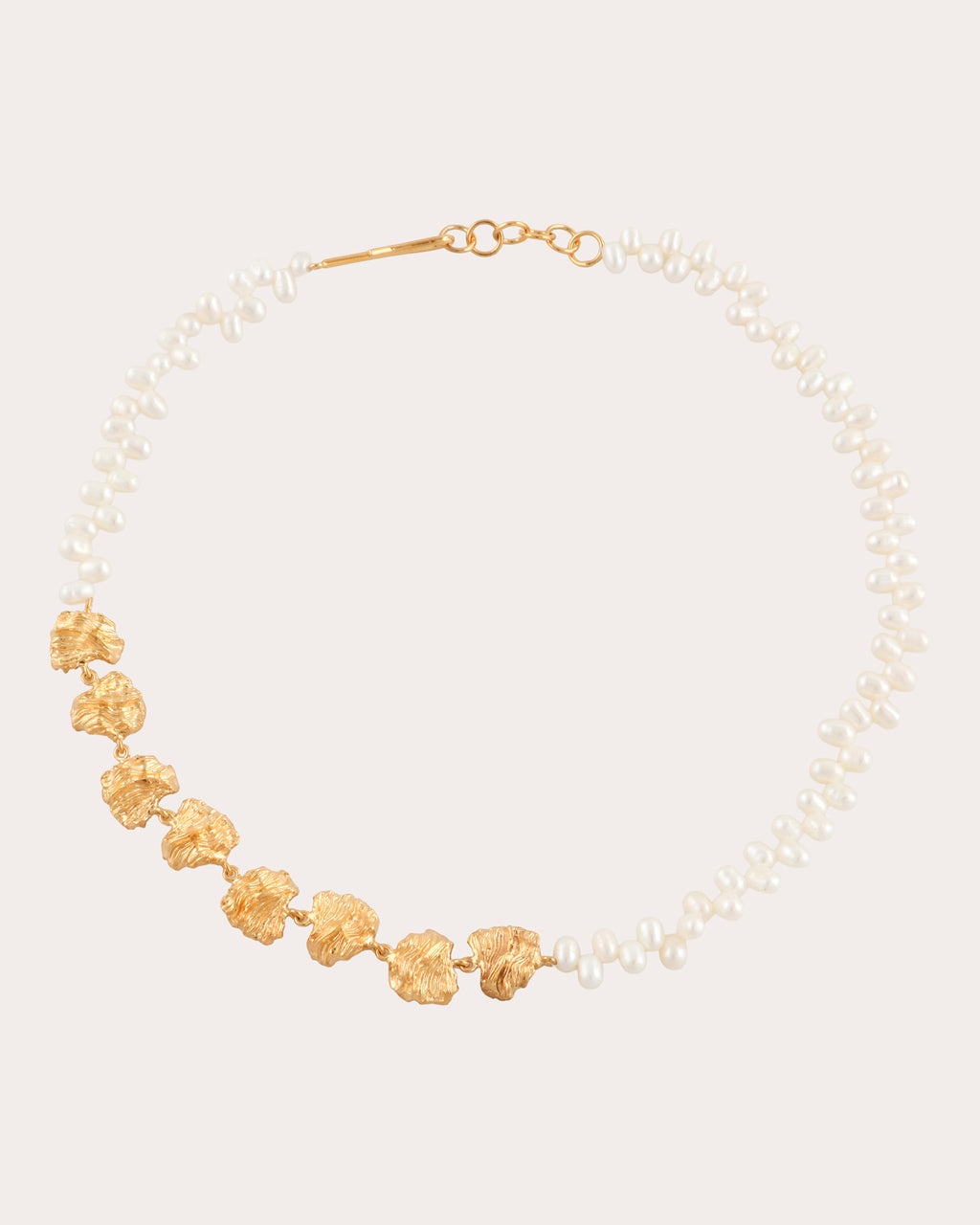 Cultured Pearl Multi Petal Choker Necklace