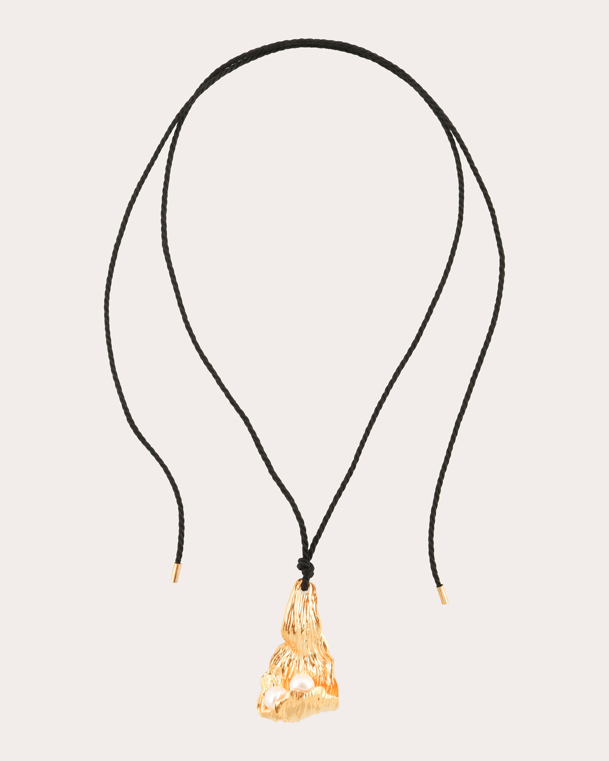 Cultured Pearl Petal Cord Pendant Necklace