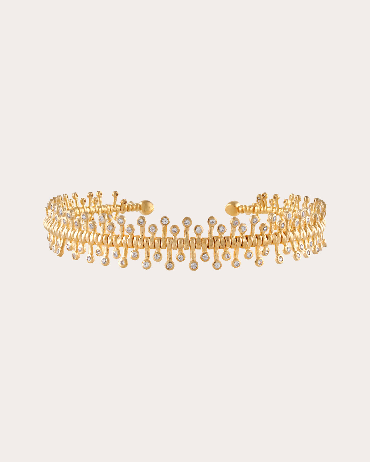 Cubic Zirconia Moving Stones Choker Necklace