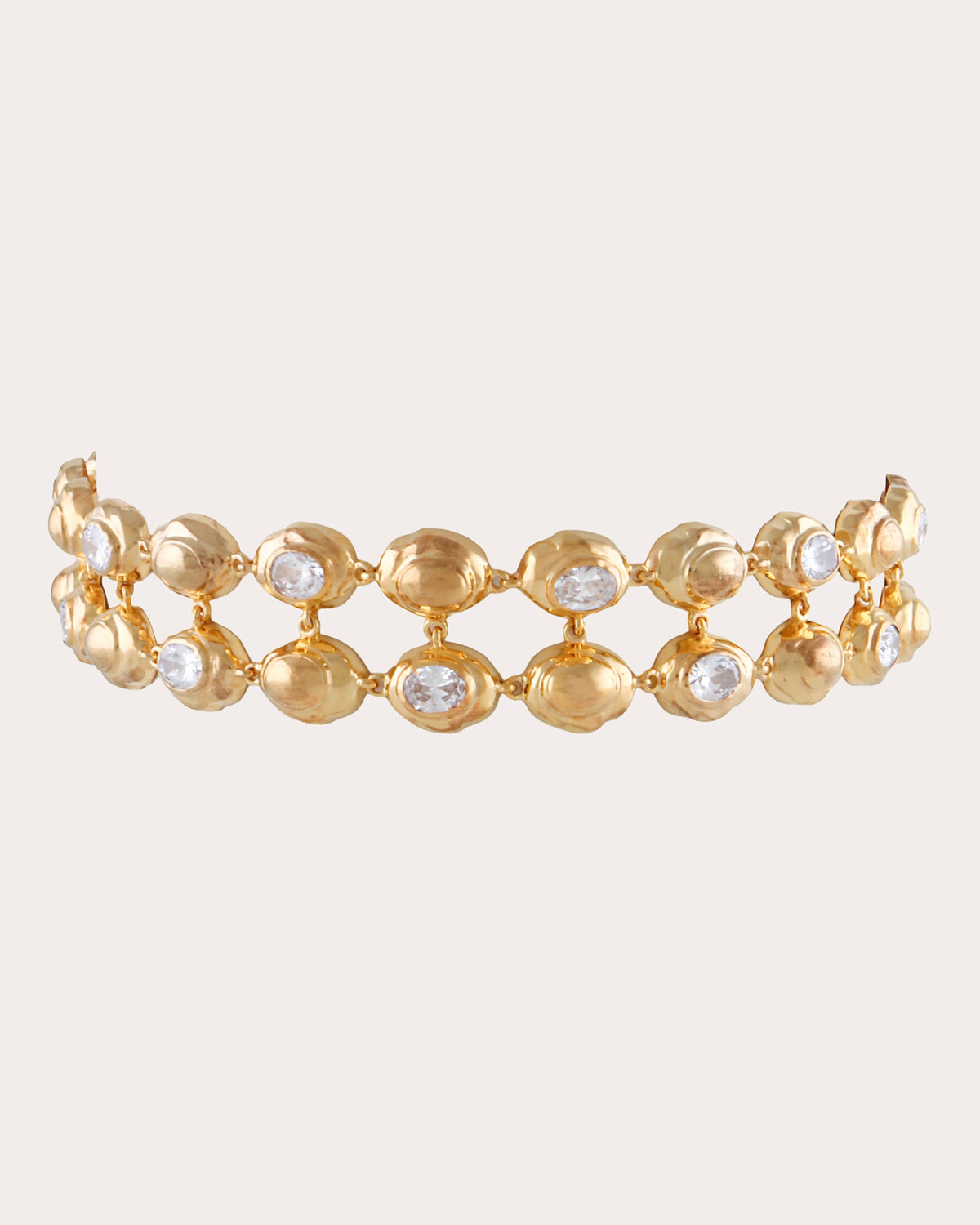 Cubic Zirconia Oval Statement Choker