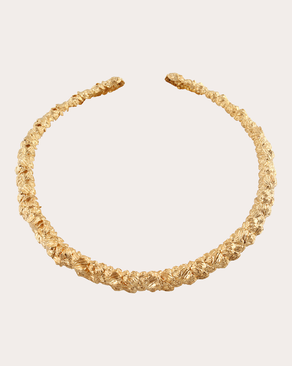 Multi Petals Textured Collar Necklace