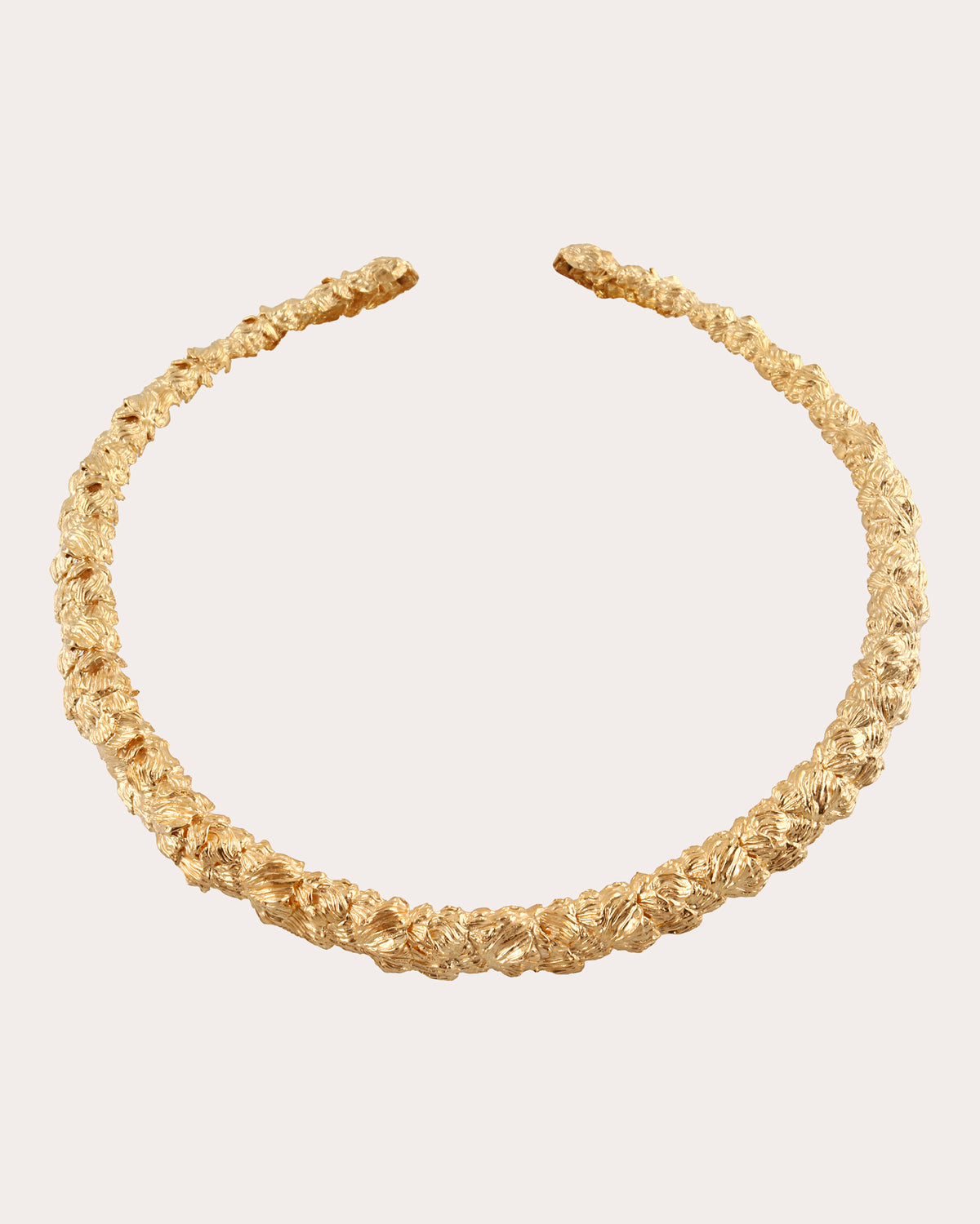 Multi Petals Textured Collar Necklace