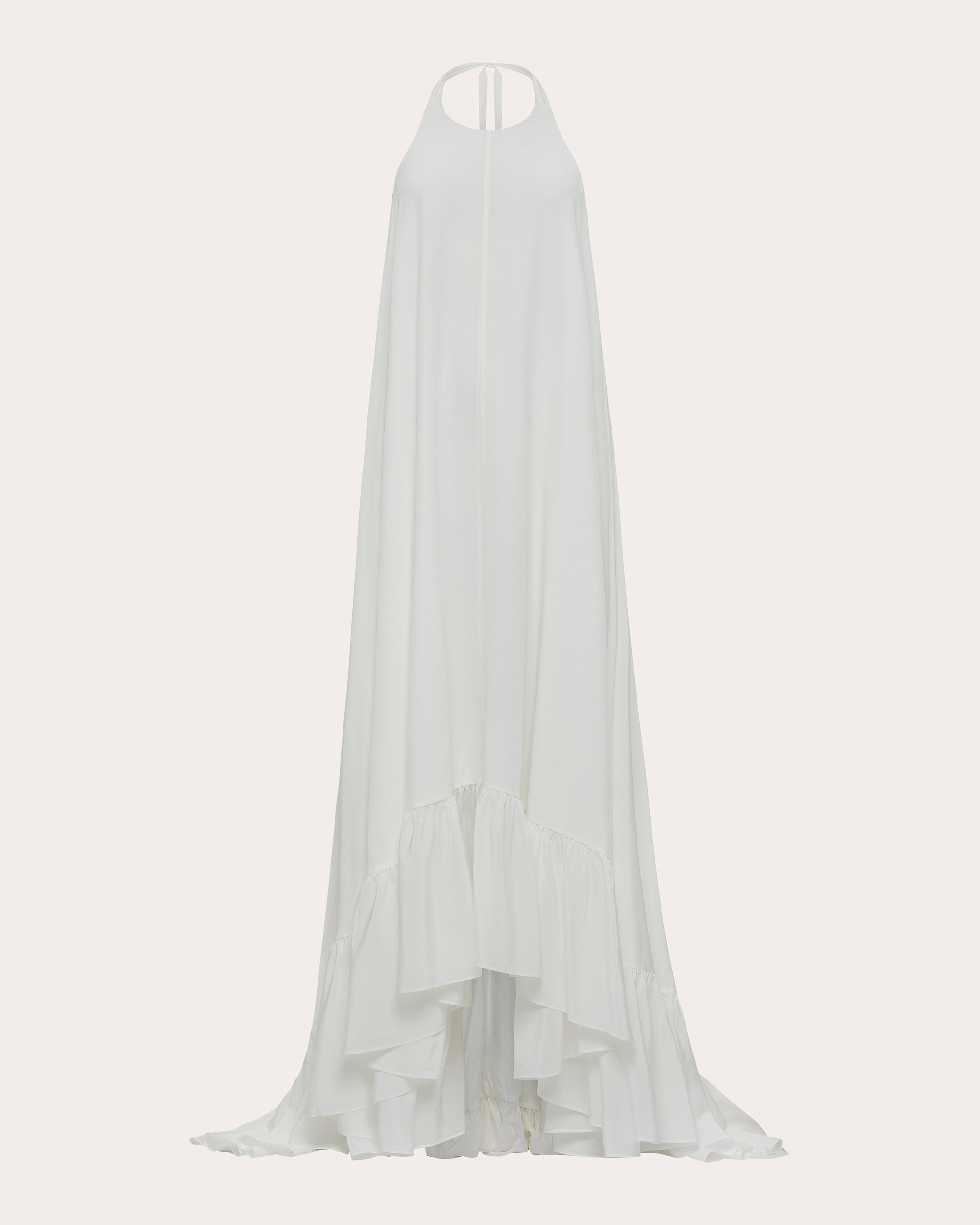 Sadie Silk Crepe Halter Gown