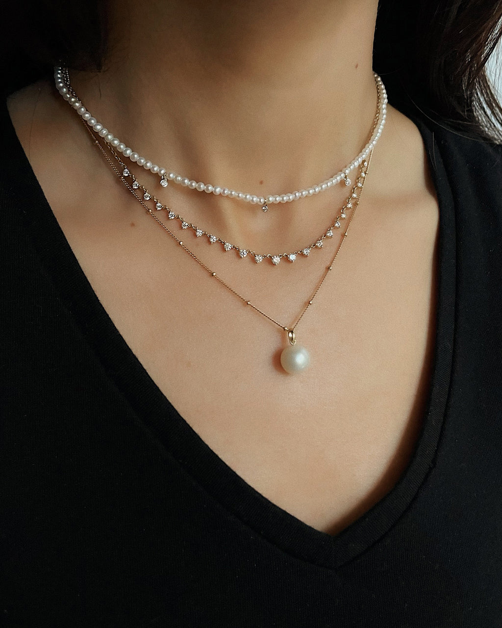 Freshwater Pearl & 14k Gold Pendant