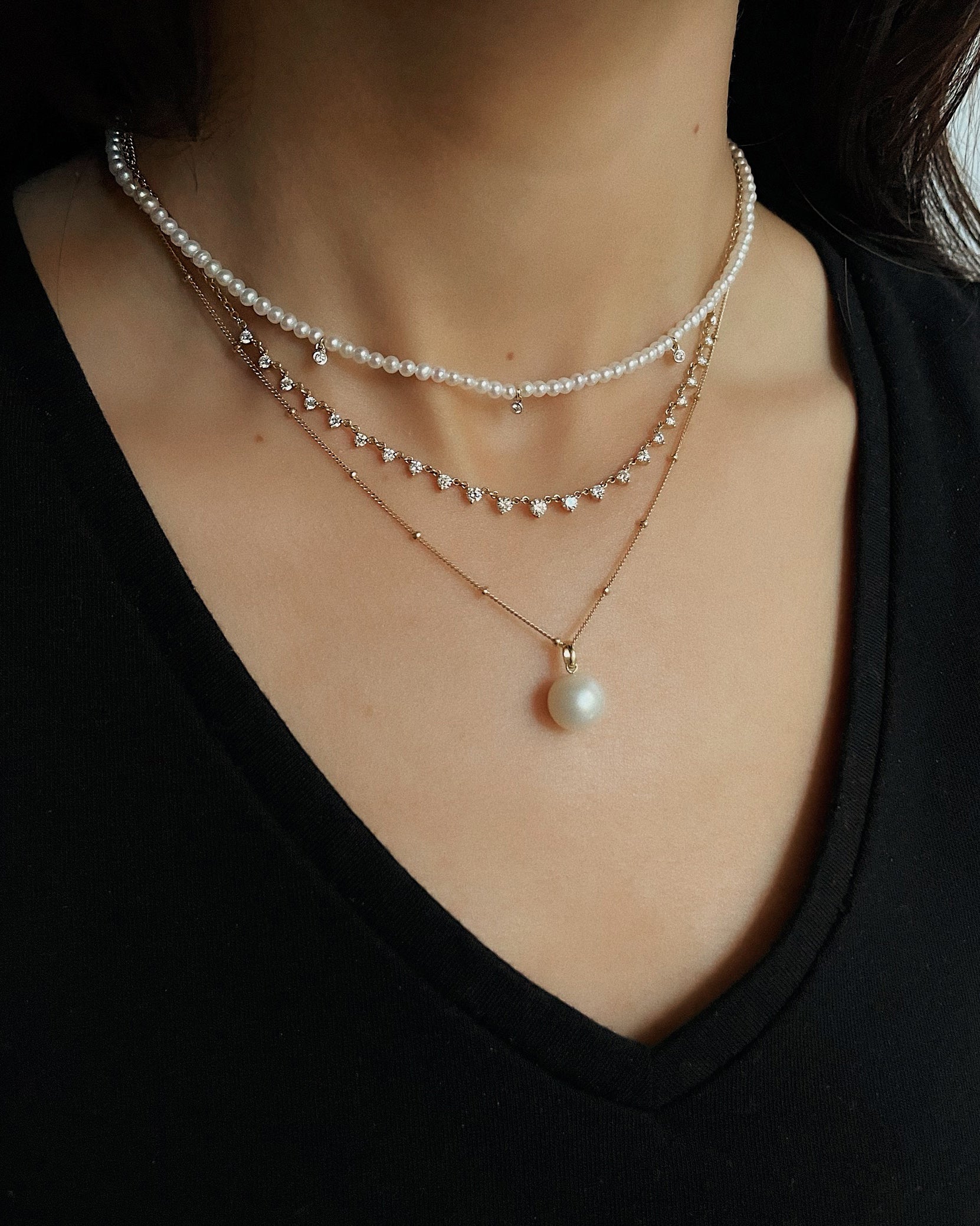 Freshwater Pearl & 14k Gold Pendant