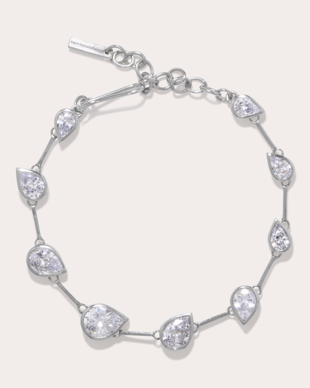 Myriad Rhodium-Plated Silver and Cubic Zirconia Bracelet