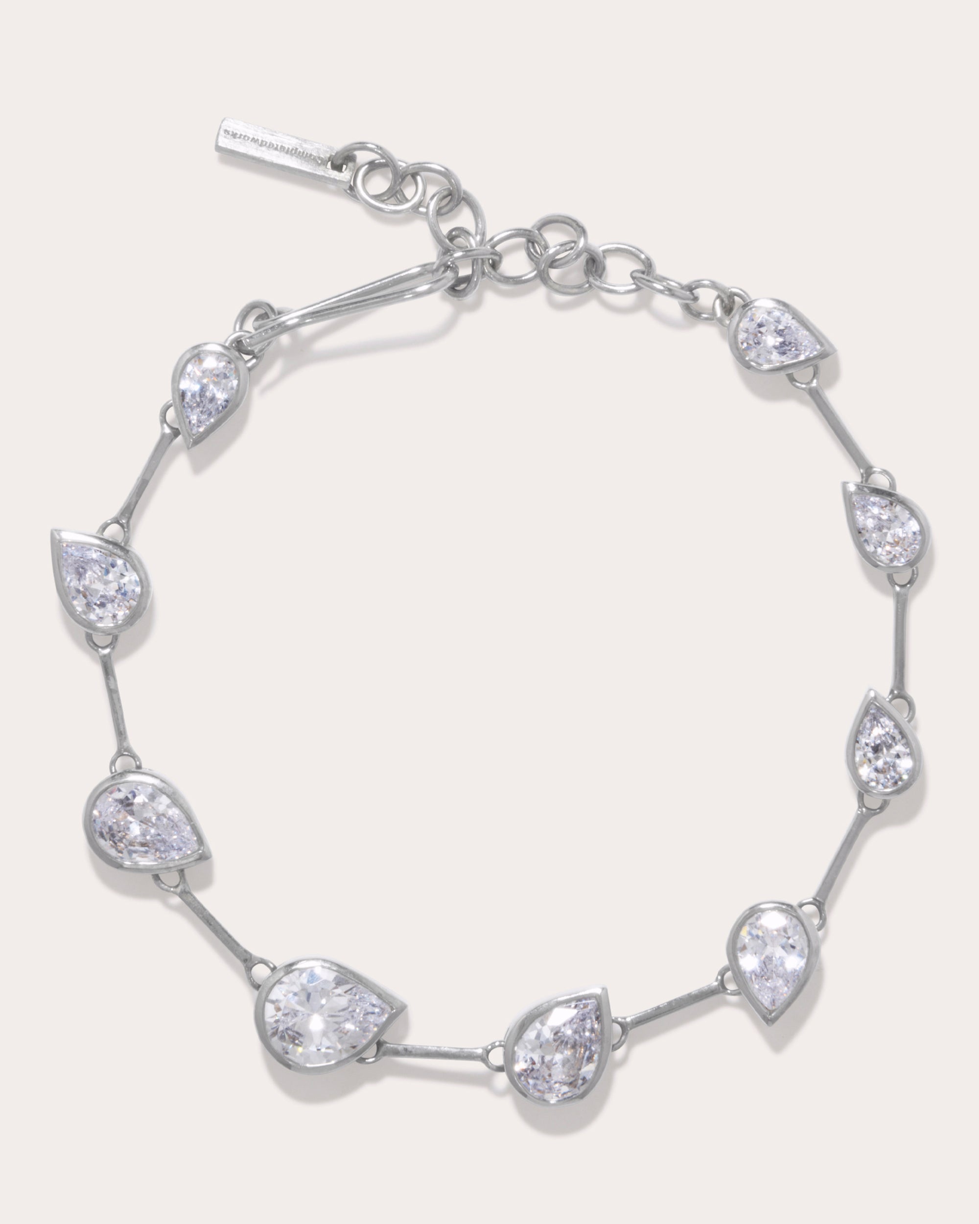 Myriad Rhodium-Plated Silver and Cubic Zirconia Bracelet