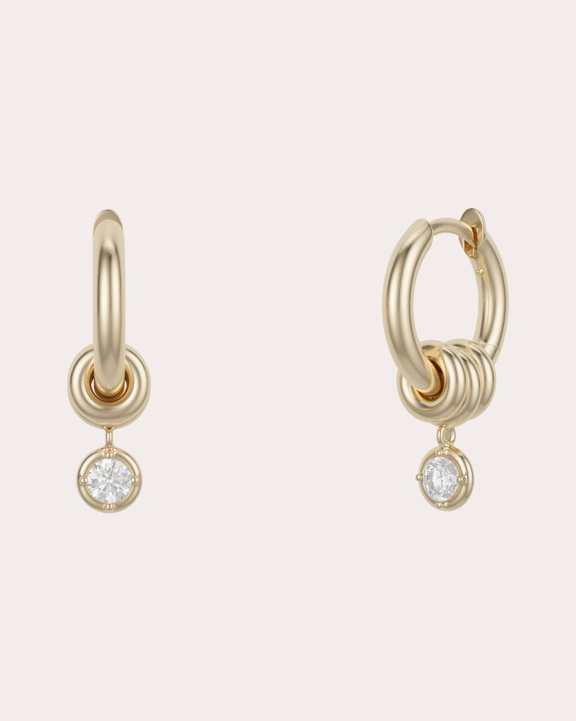 Diamond & 18k Gold Zahra Micro Hoop Earrings