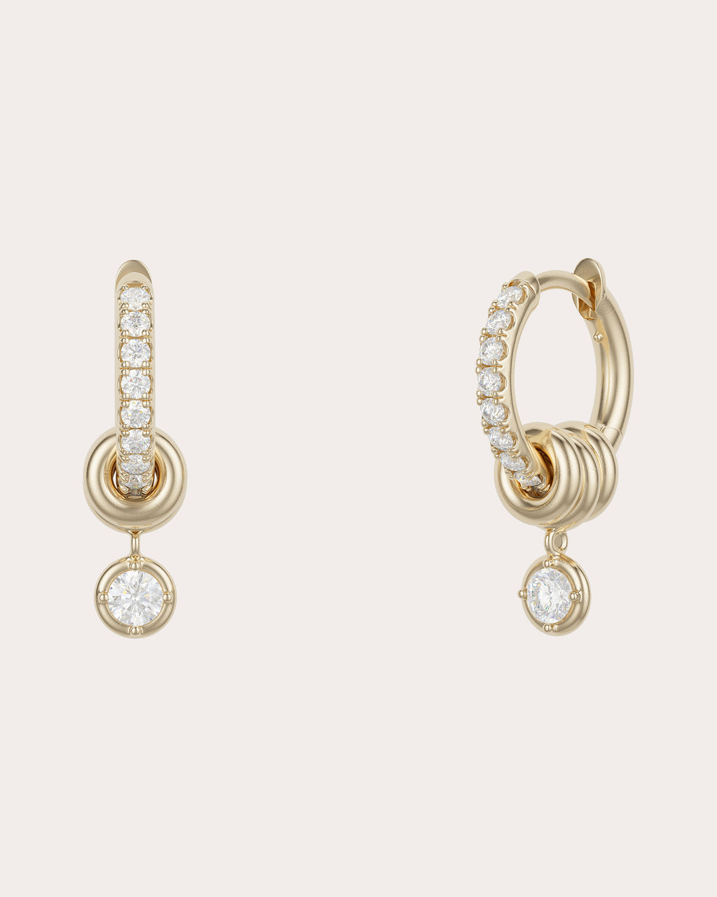 Diamond & 18k Gold Pavé Zahra Hoop Earrings