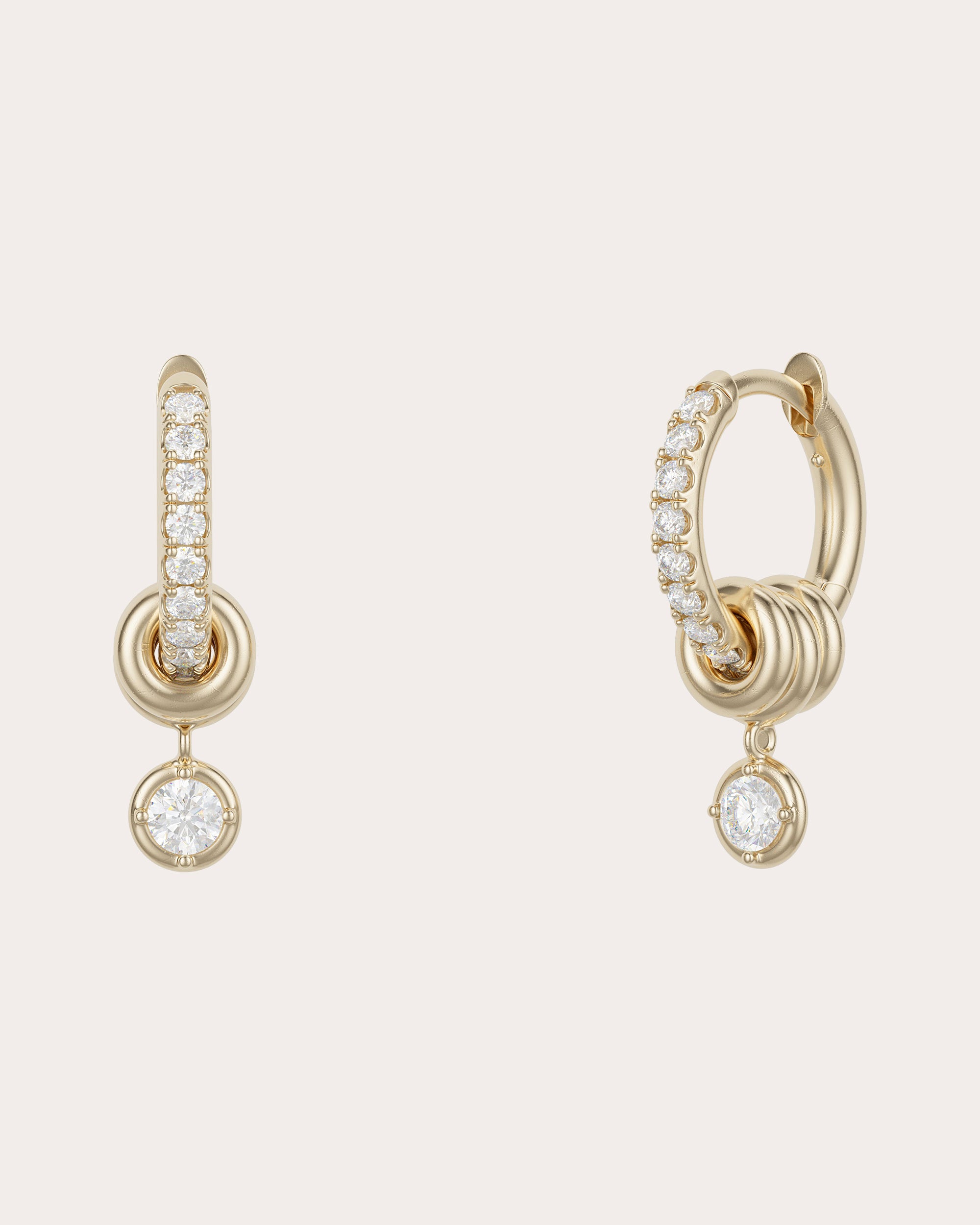 Diamond & 18k Gold Pavé Zahra Hoop Earrings