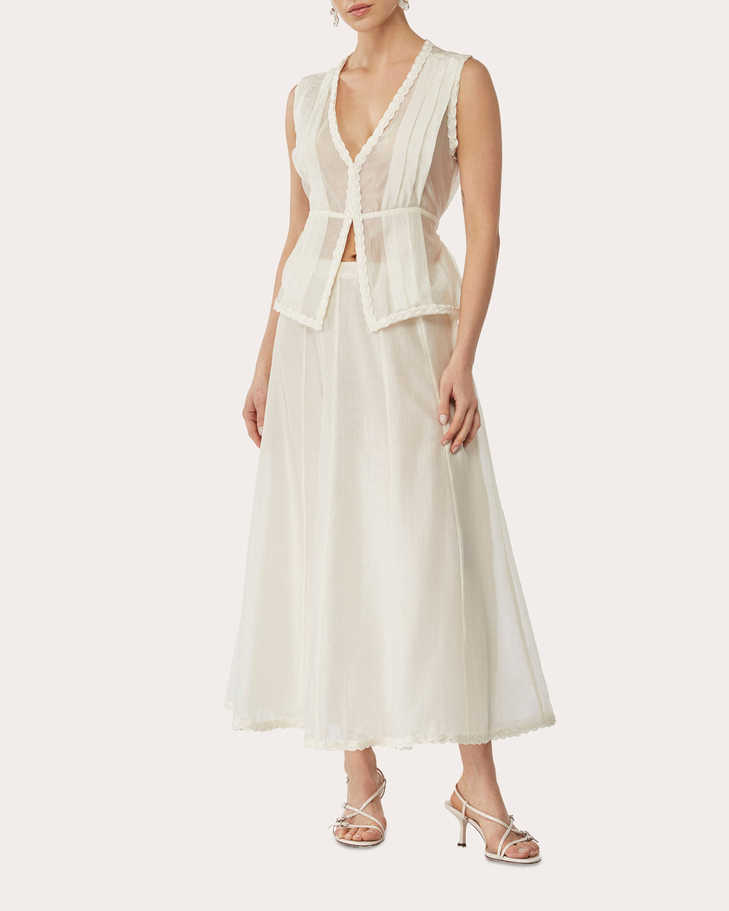 Zaphyr Cotton A-Line Midi Skirt
