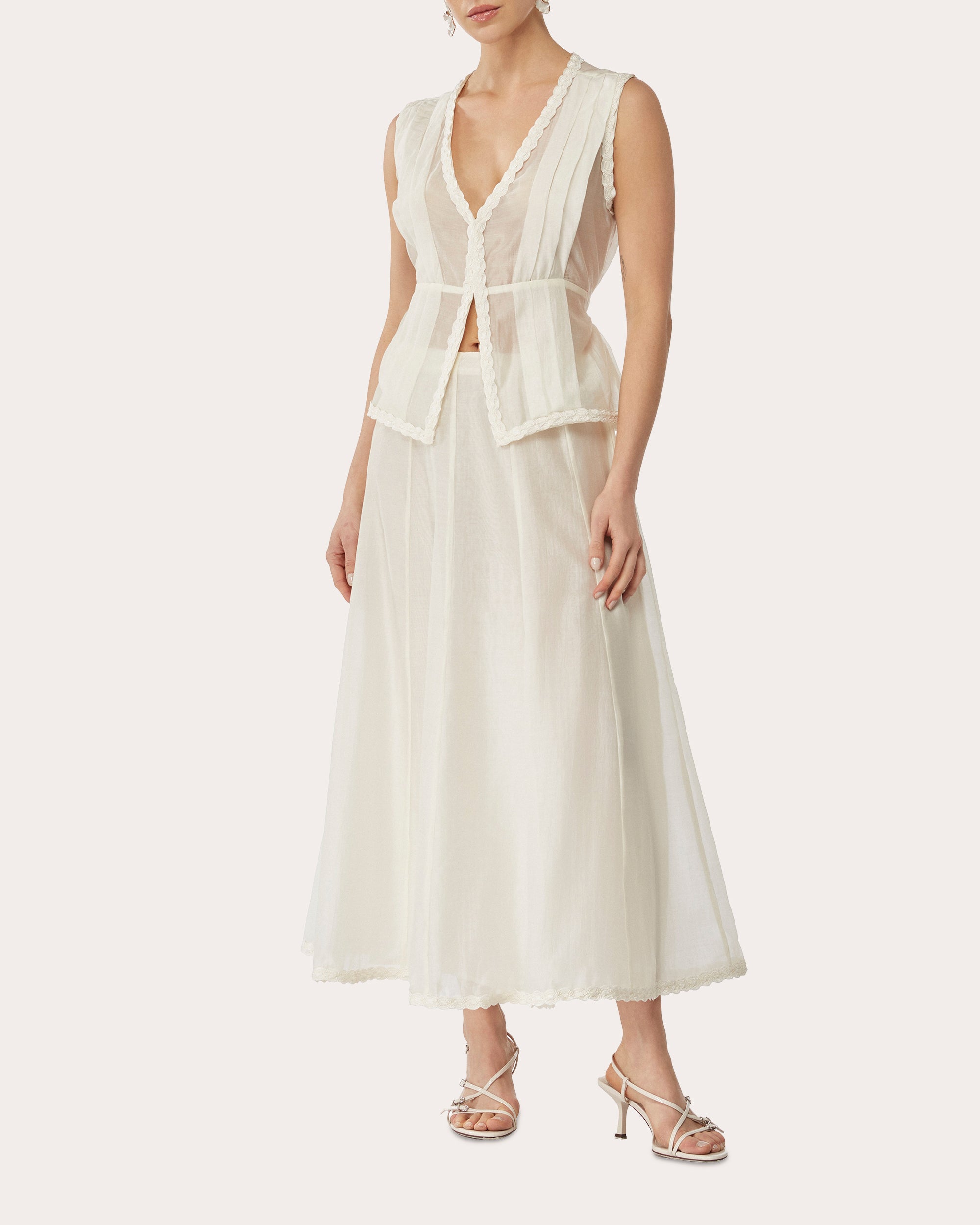 Zaphyr Cotton A-Line Midi Skirt