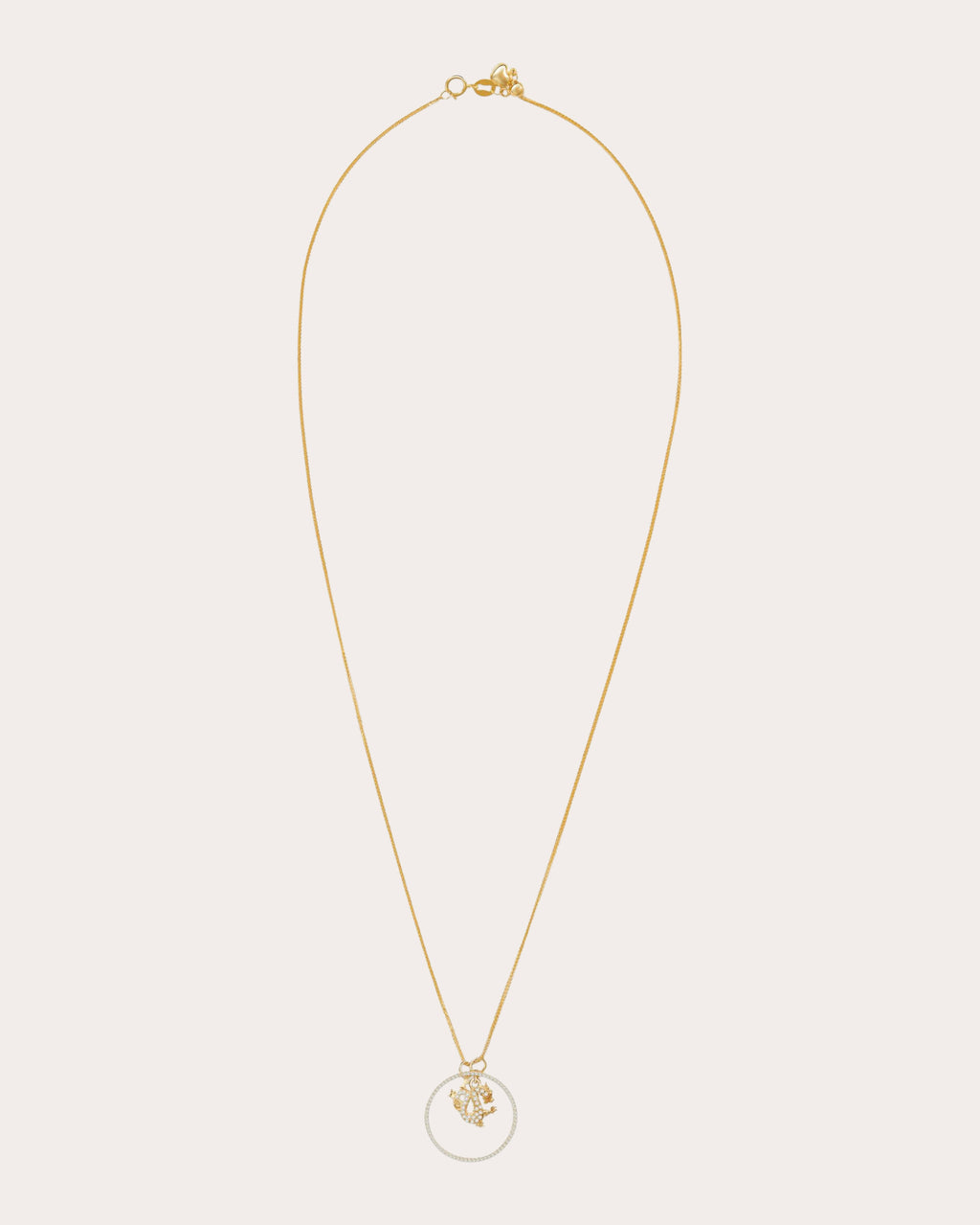 Diamond Zodiac Dragon Pendant Necklace