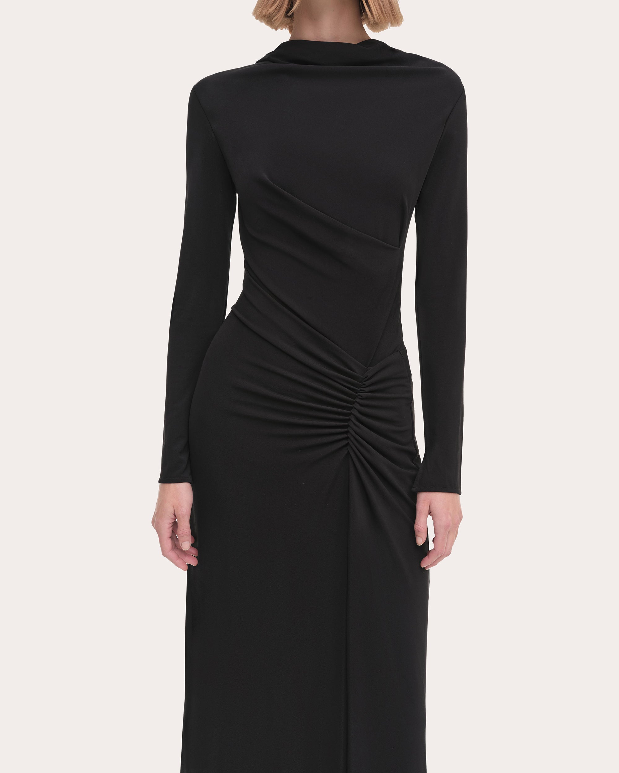 Ferrera Draped Jersey Midi Dress