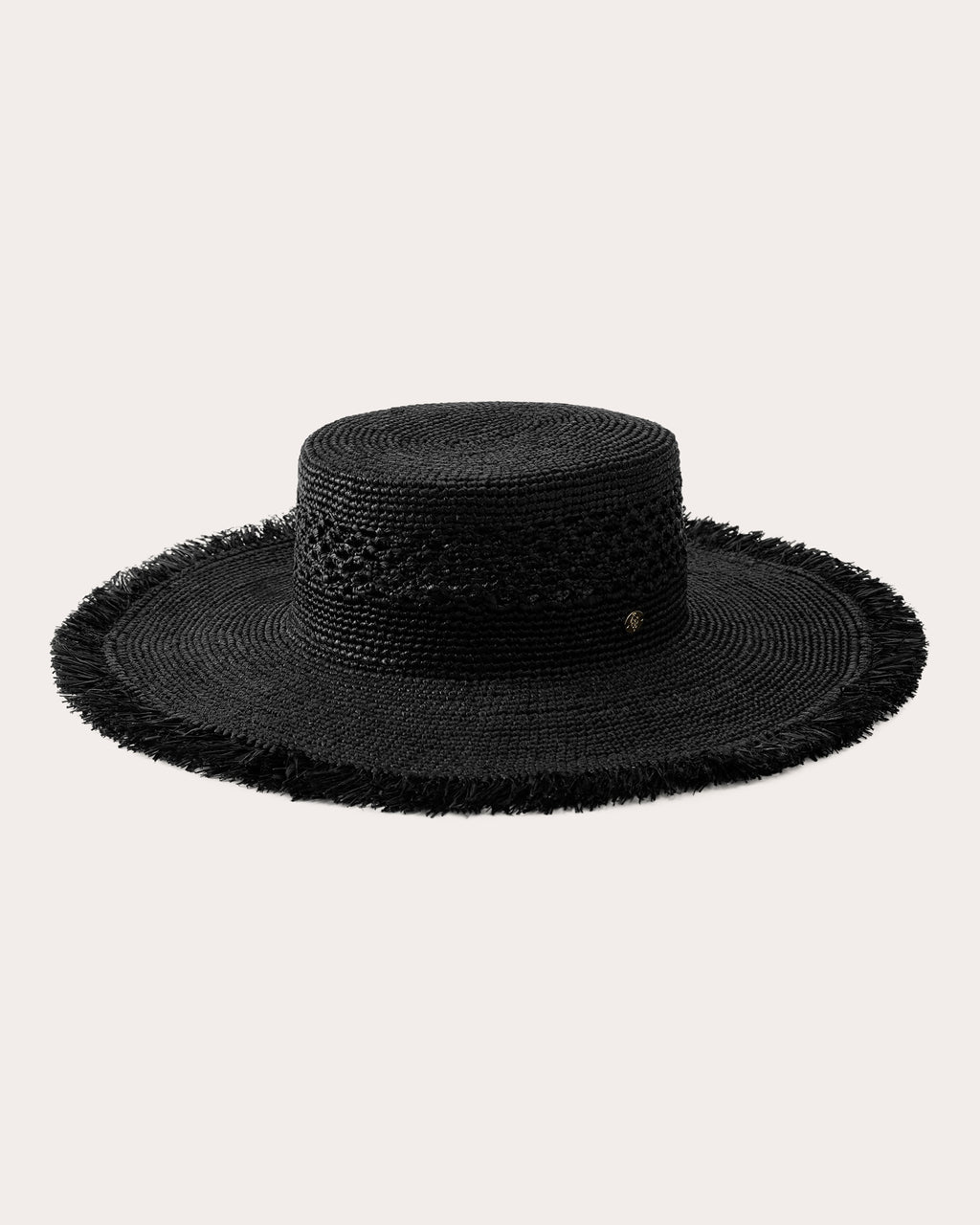 Ivy Crocheted Raffia Boater Hat
