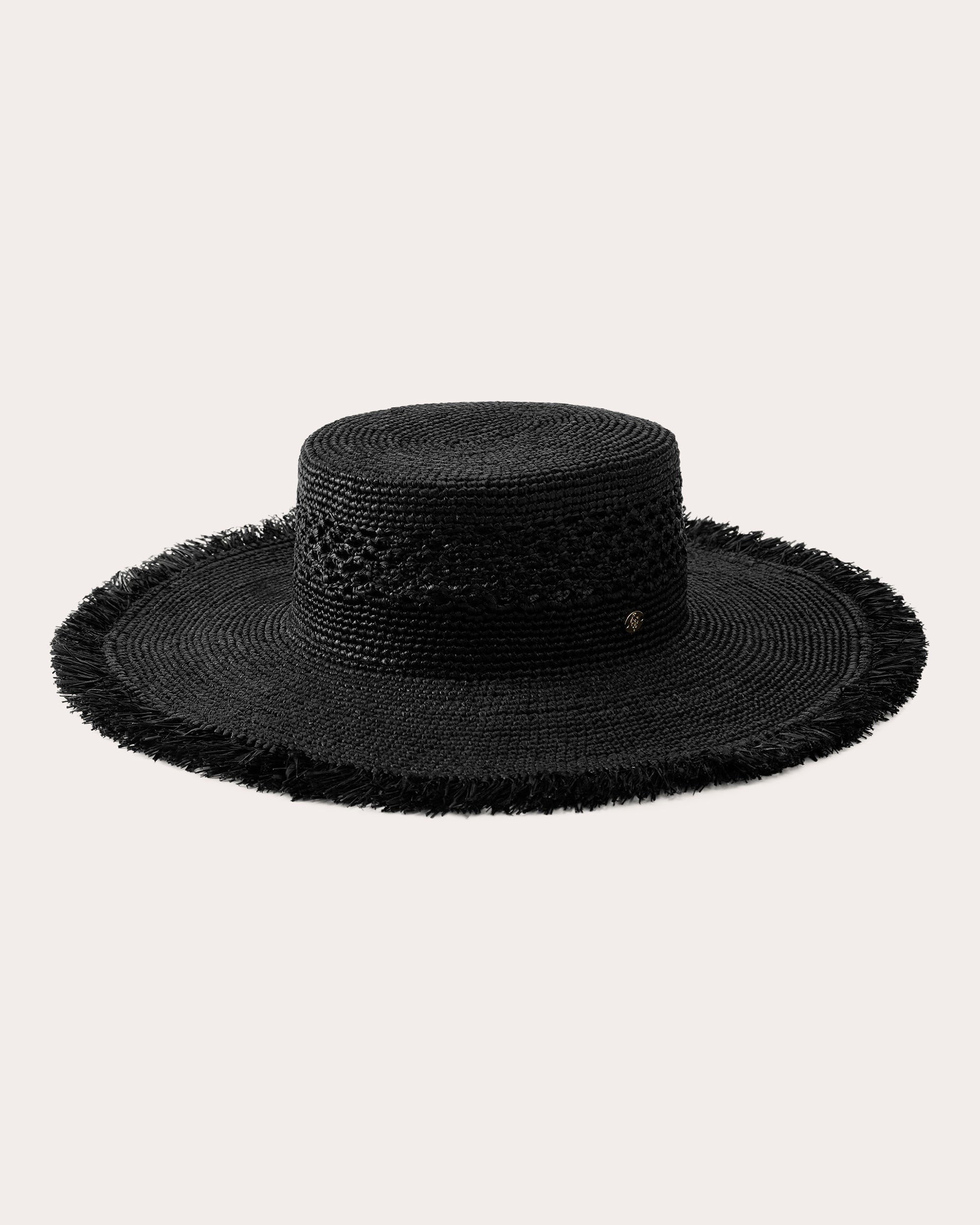 Ivy Crocheted Raffia Boater Hat