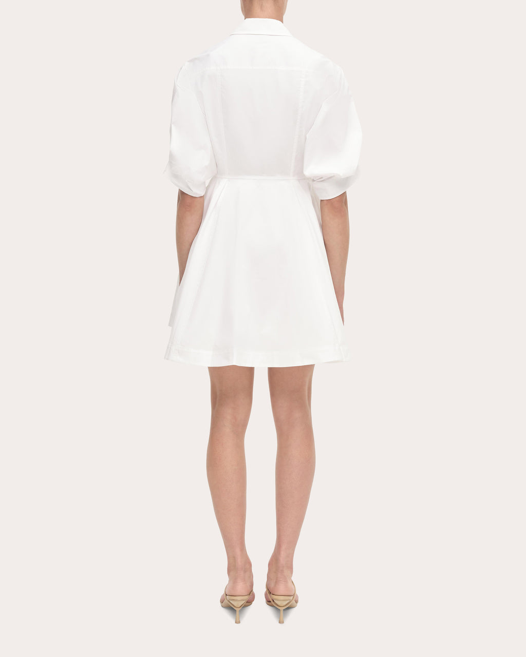 Jazzie Pleated Poplin Mini Shirt Dress