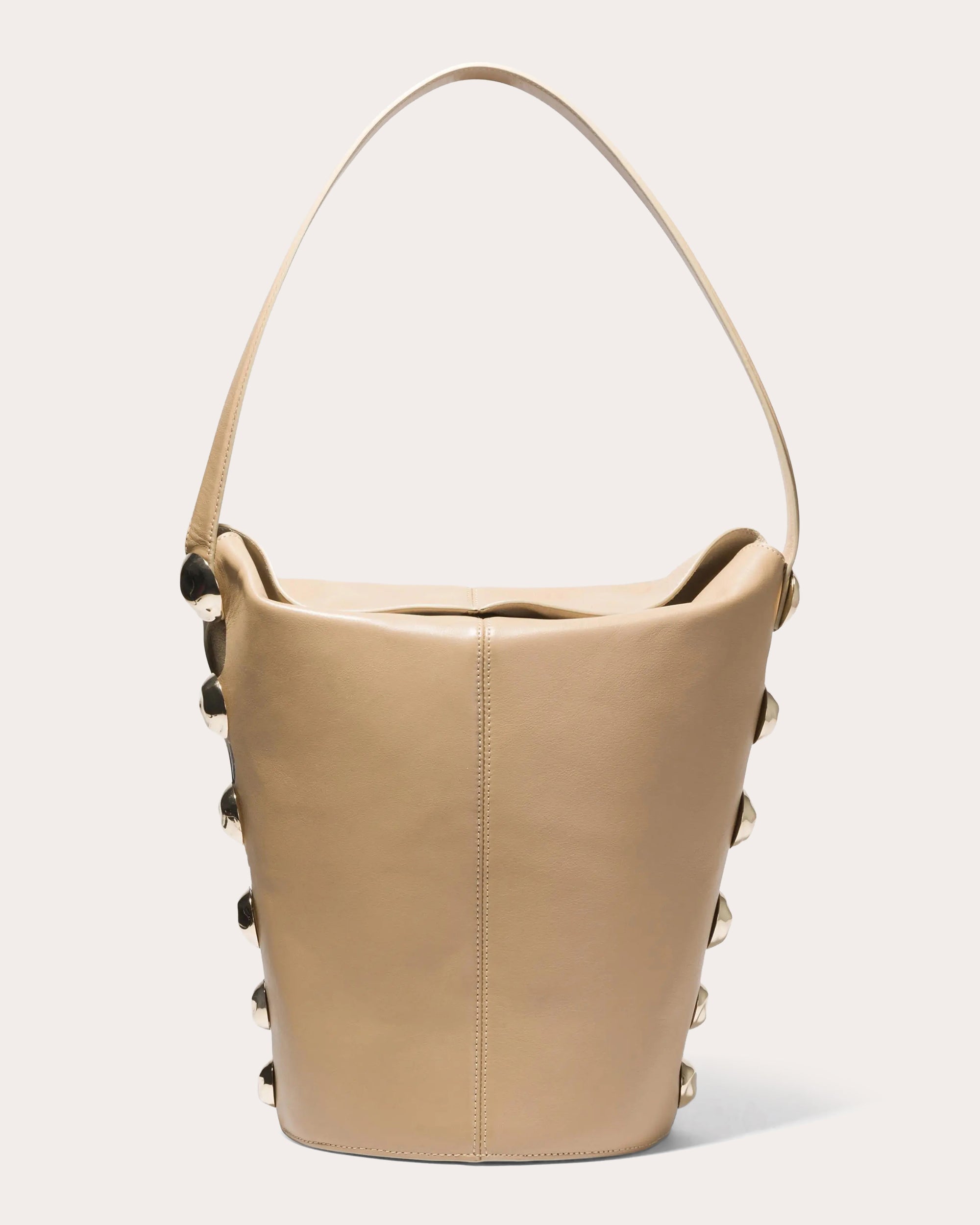 Amaya Studded Leather Bucket Bag