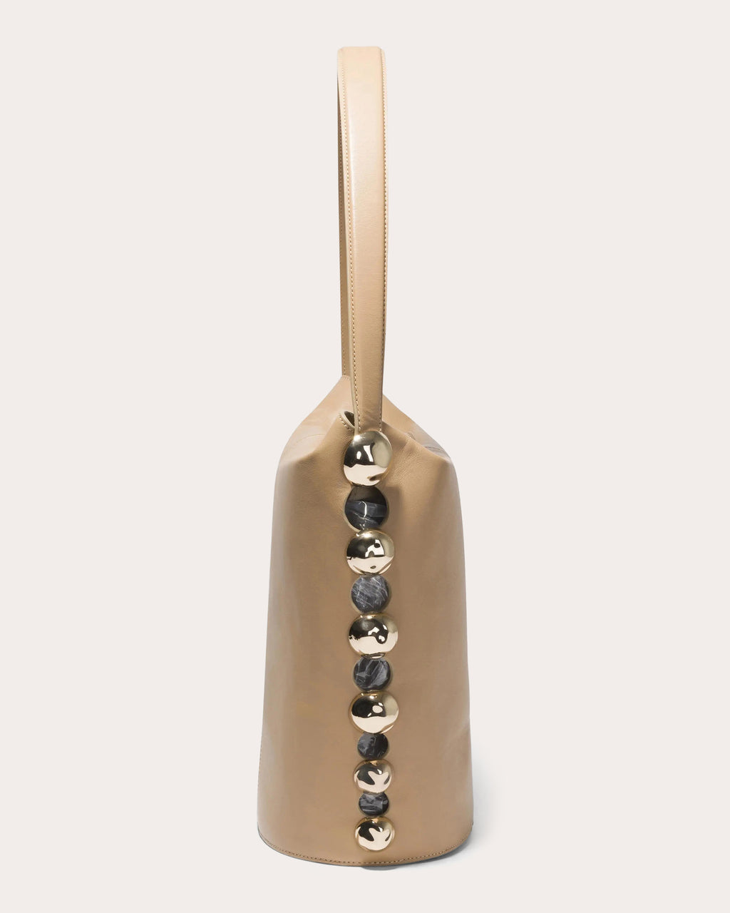 Amaya Studded Leather Bucket Bag