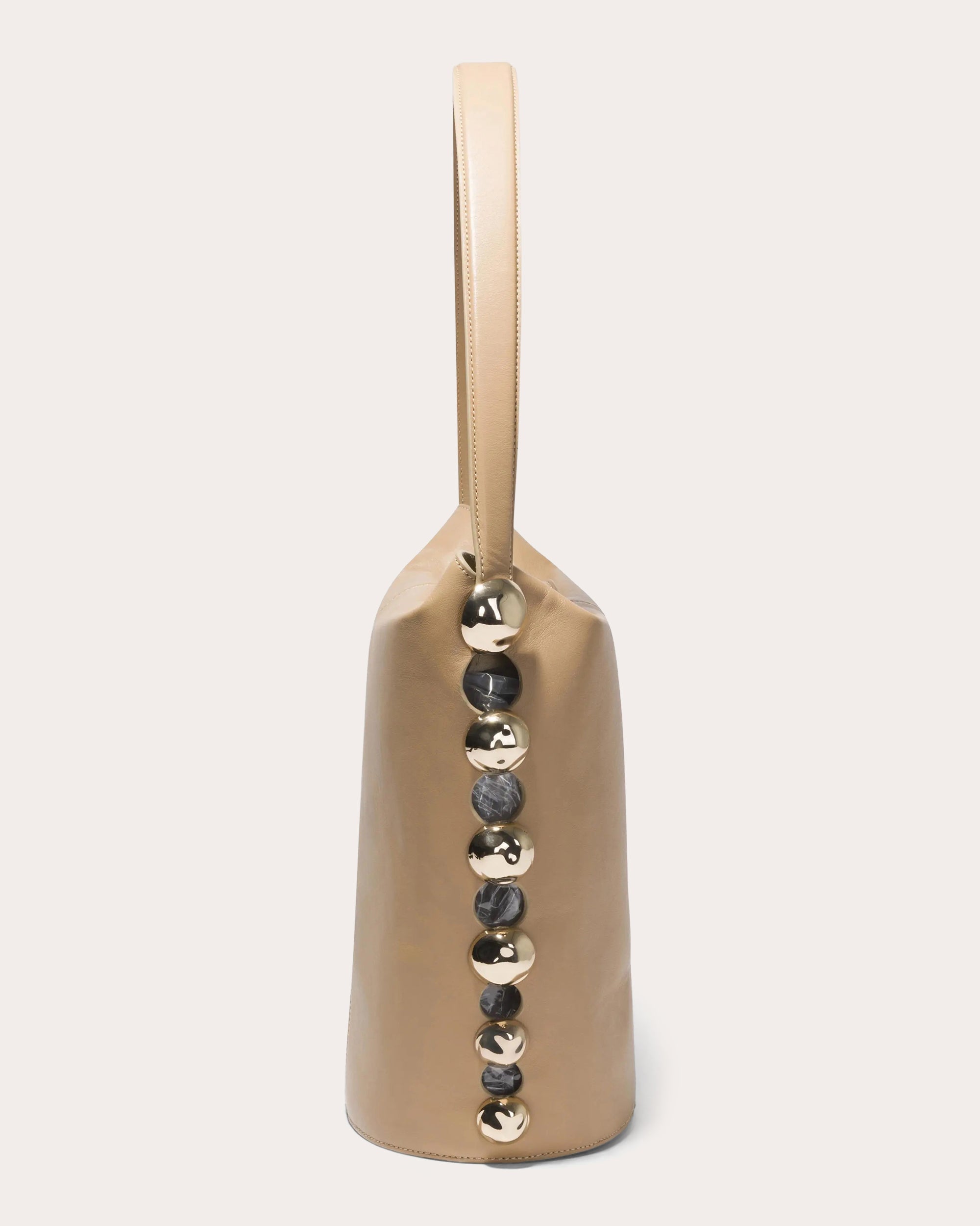 Amaya Studded Leather Bucket Bag