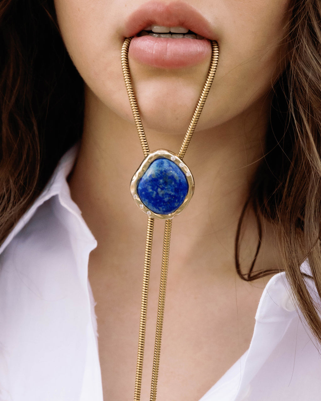 Lapis Lazuli Lola Bolo Necklace