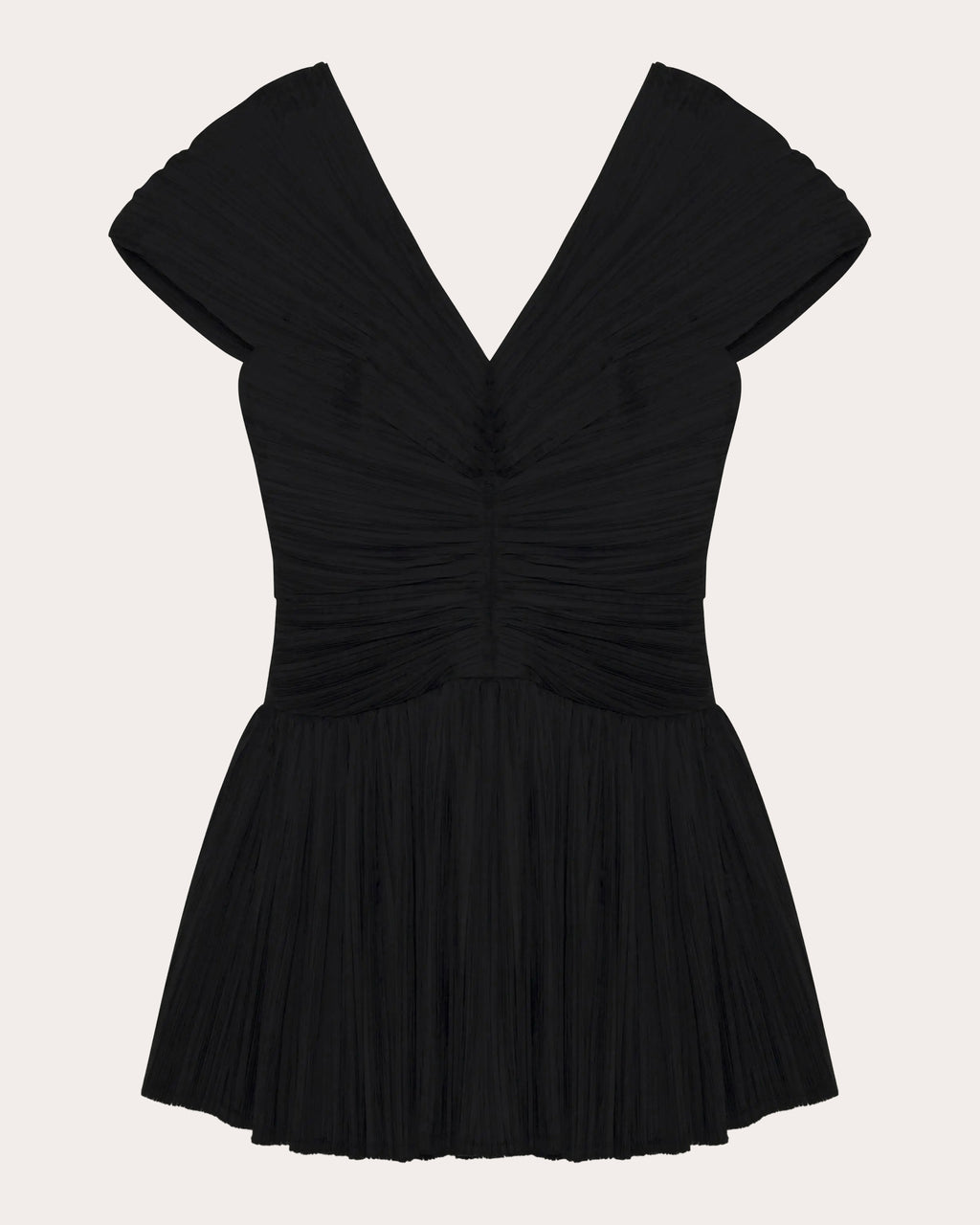 Avarie Plissé Taffeta Mini Dress