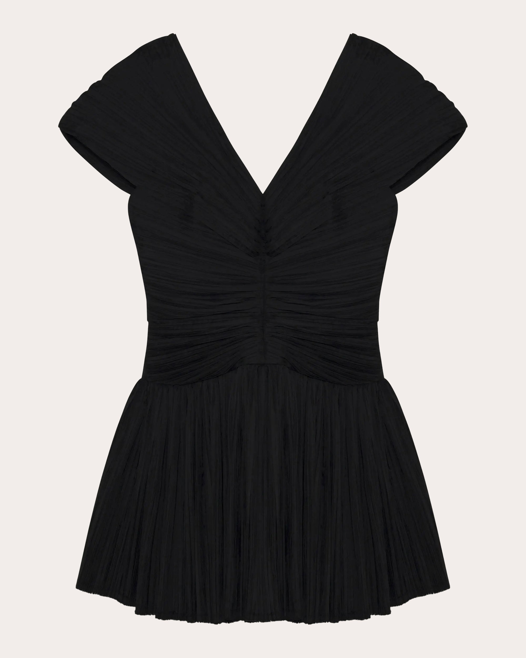 Avarie Plissé Taffeta Mini Dress