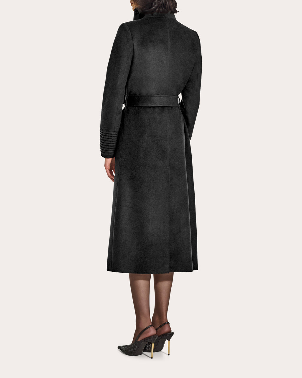 Baby Alpaca Funnel Collar Maxi Wrap Coat