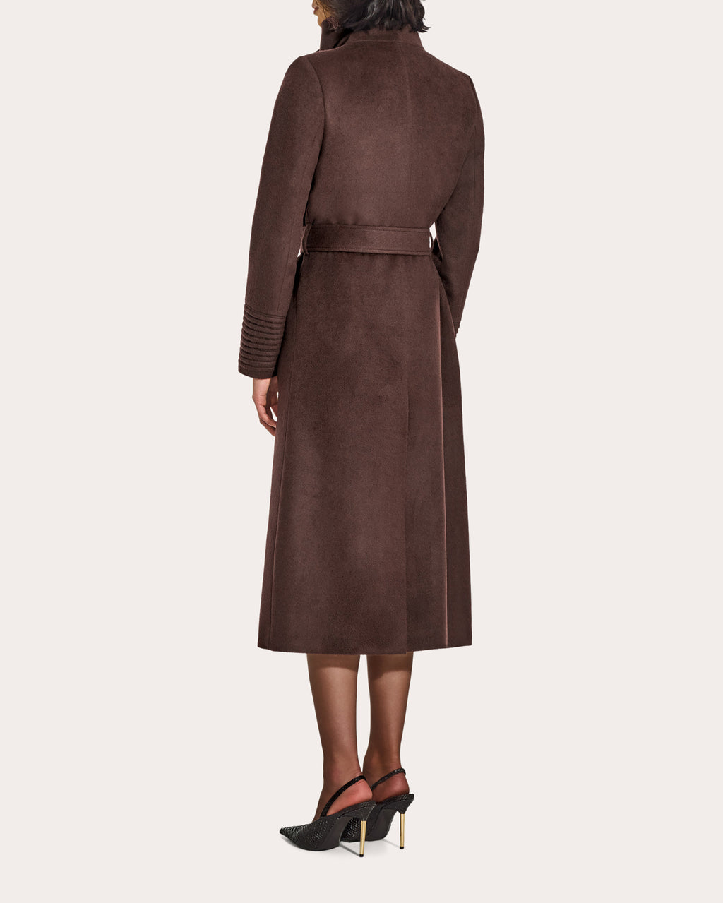 Baby Alpaca Funnel Collar Maxi Wrap Coat