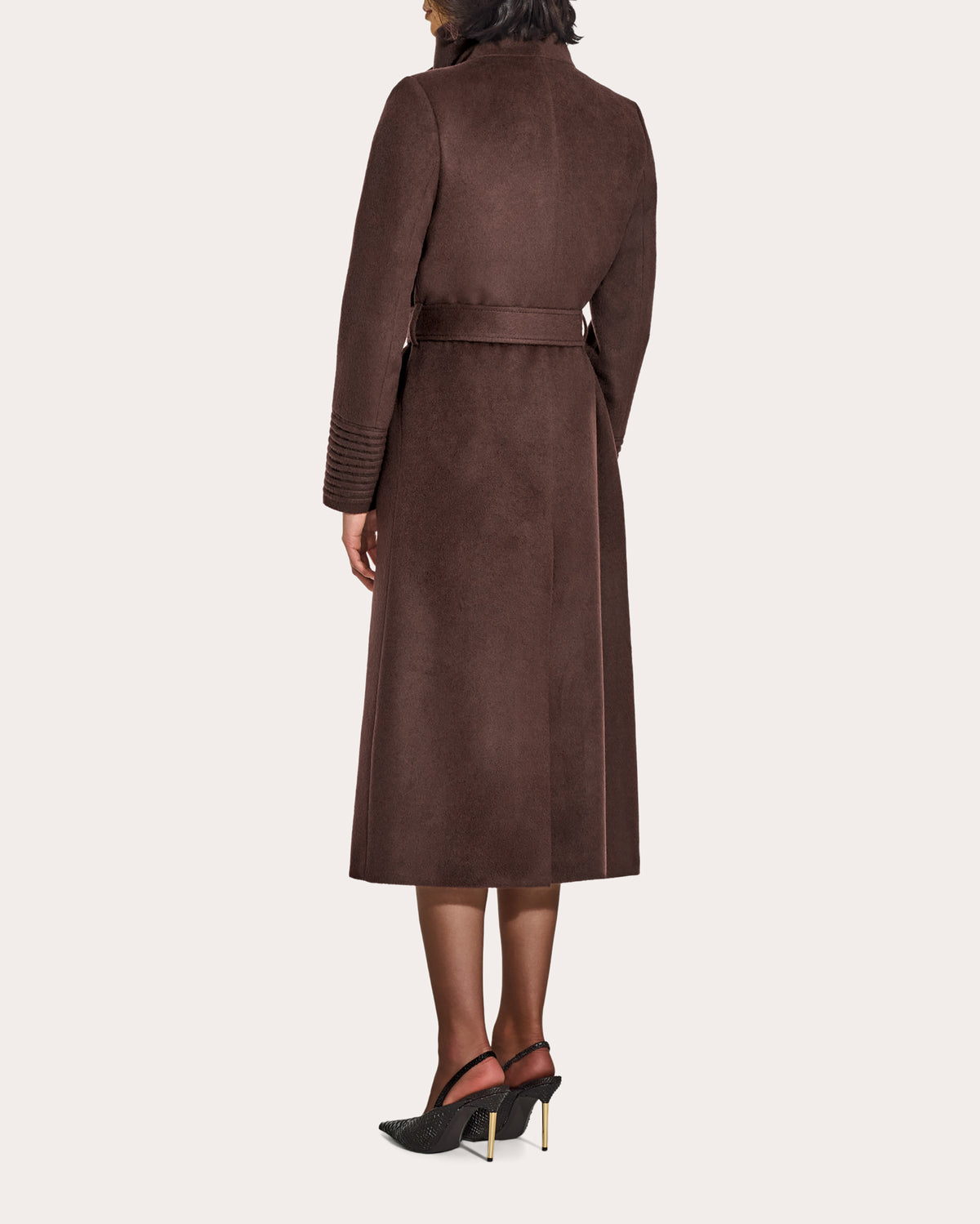 Baby Alpaca Funnel Collar Maxi Wrap Coat