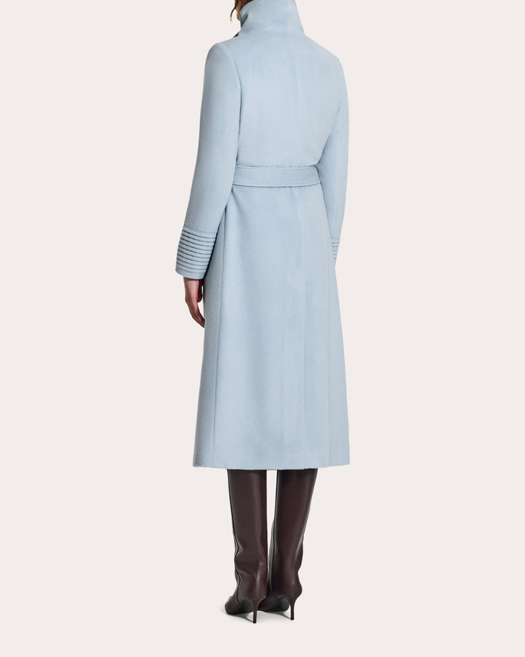 Baby Alpaca Funnel Collar Maxi Wrap Coat