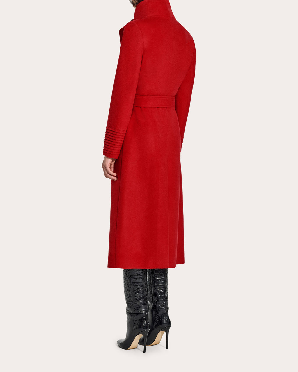 Baby Alpaca Funnel Collar Maxi Wrap Coat
