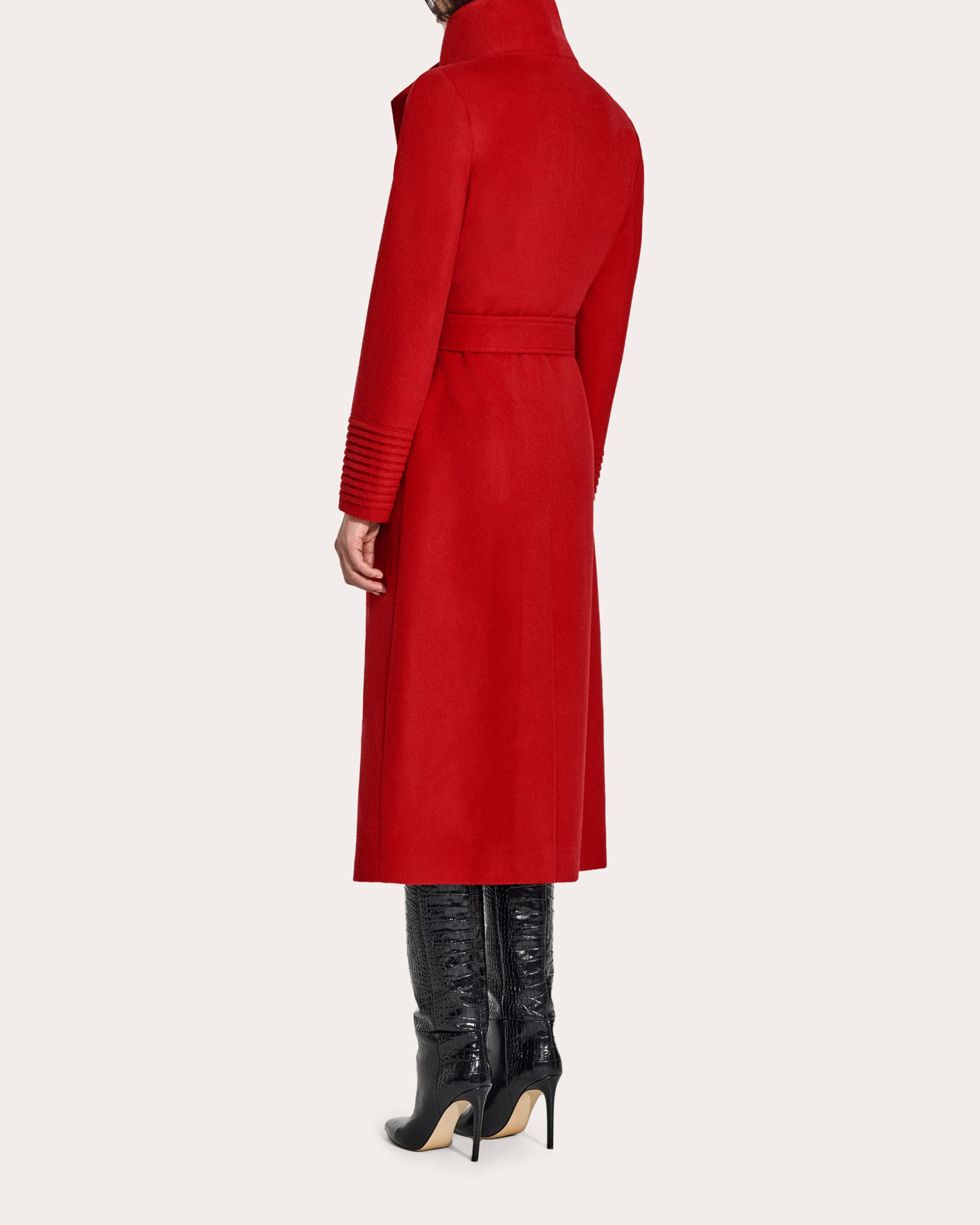 Baby Alpaca Funnel Collar Maxi Wrap Coat